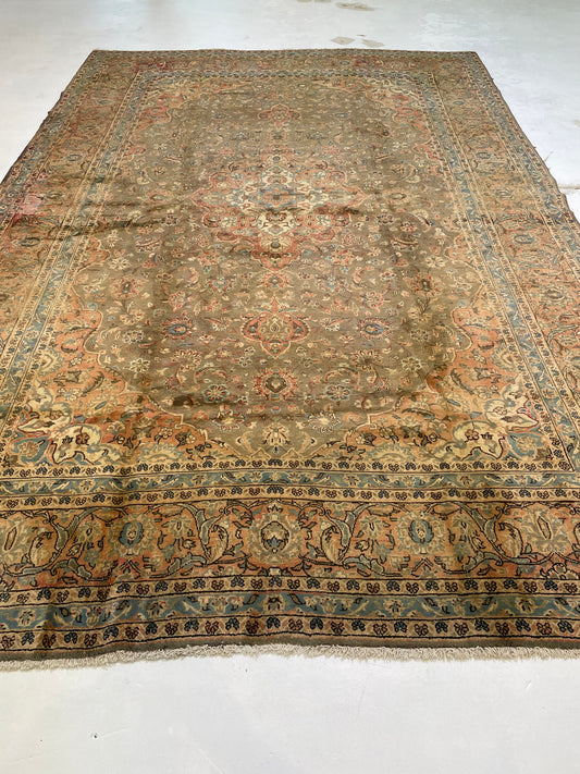 Hand-Knotted Wool Rug Tabriz 8'1" x 12'1"