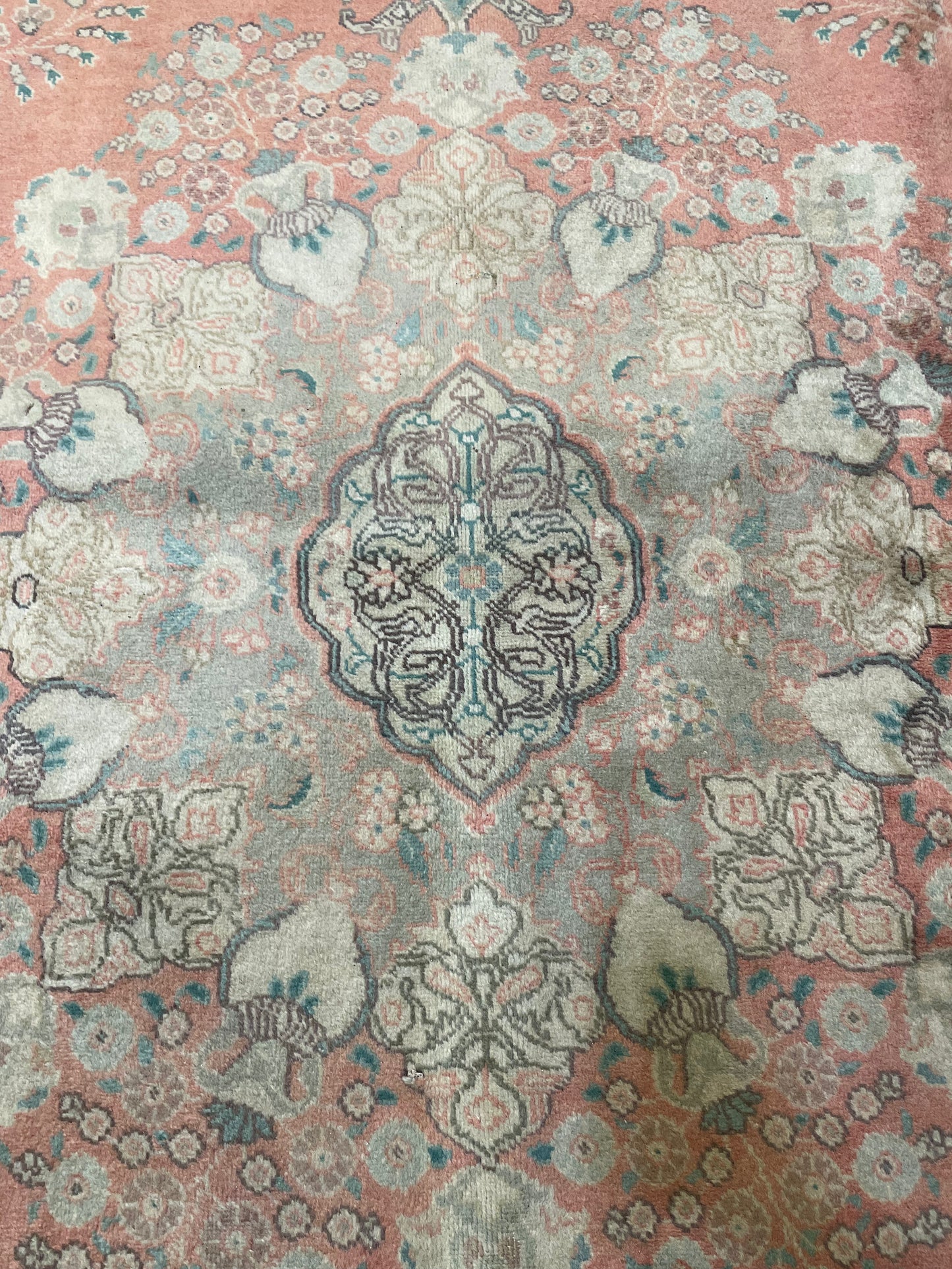 Hand-Knotted Wool Rug Tabriz 9'8" x 12'11"