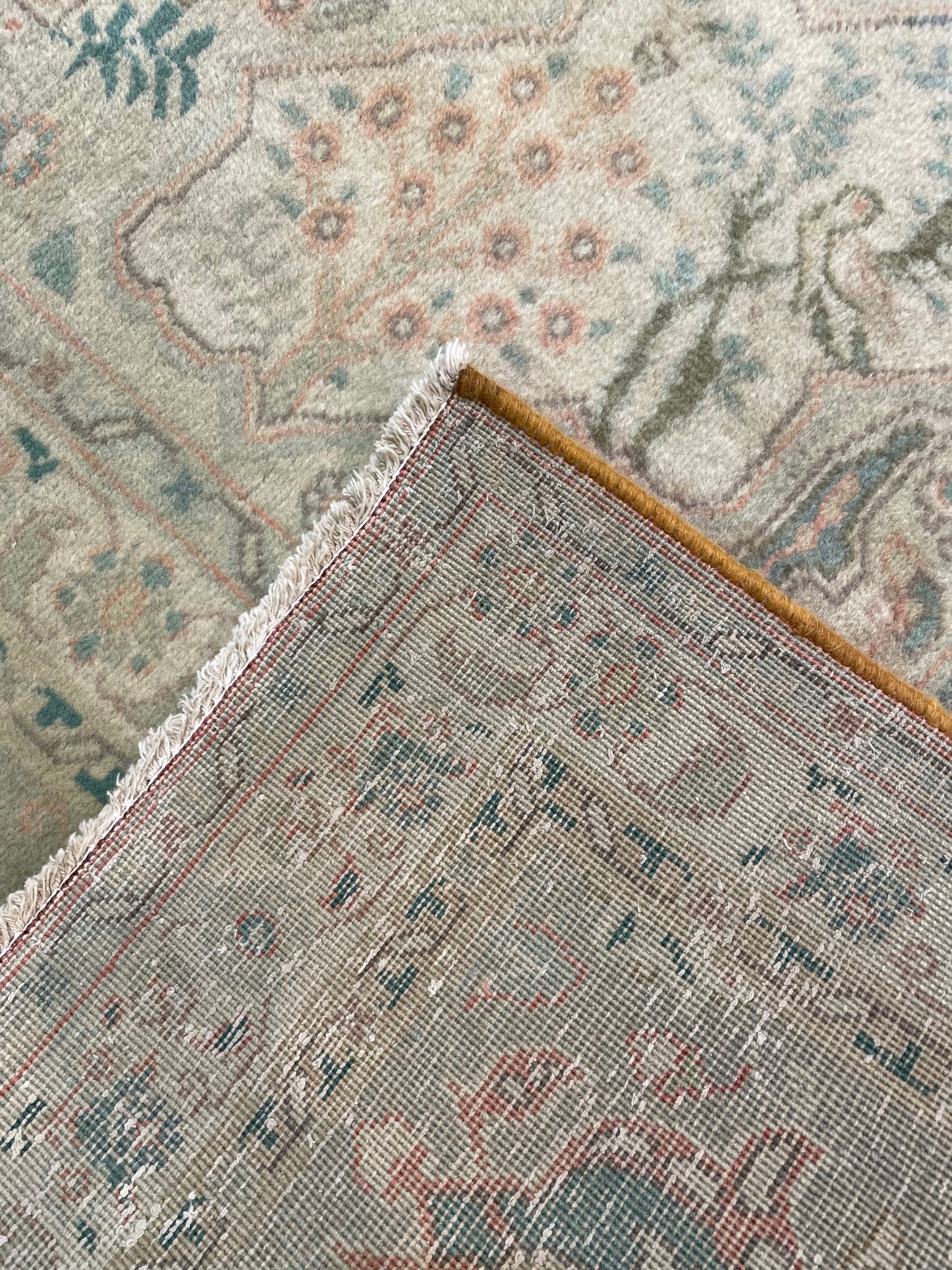 Hand-Knotted Wool Rug Tabriz 9'8" x 12'11"