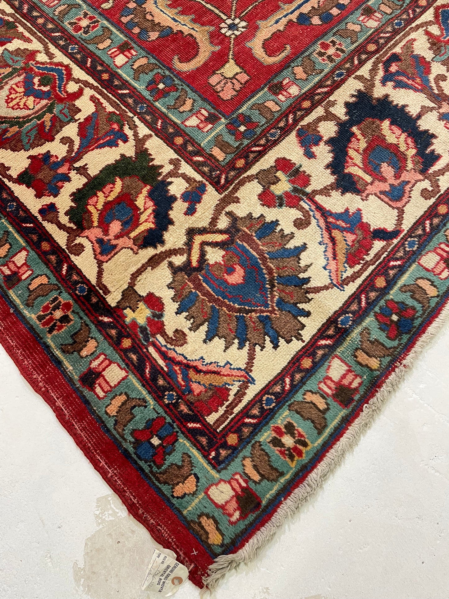 Hand-Knotted Wool Rug Tabriz 10'11" x 14'3"