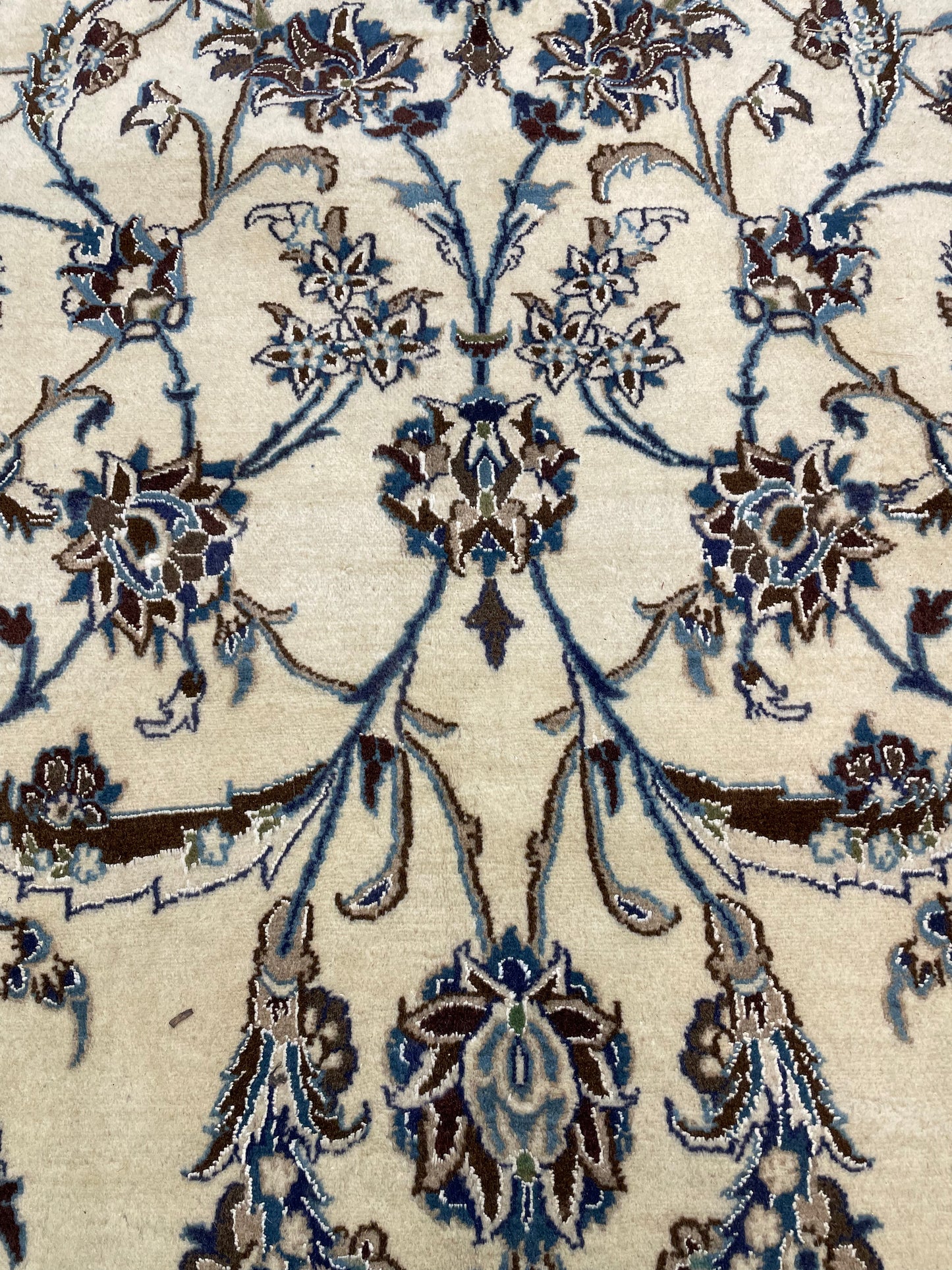 Hand-Knotted Wool Rug Nain 7'6" x 11'11"