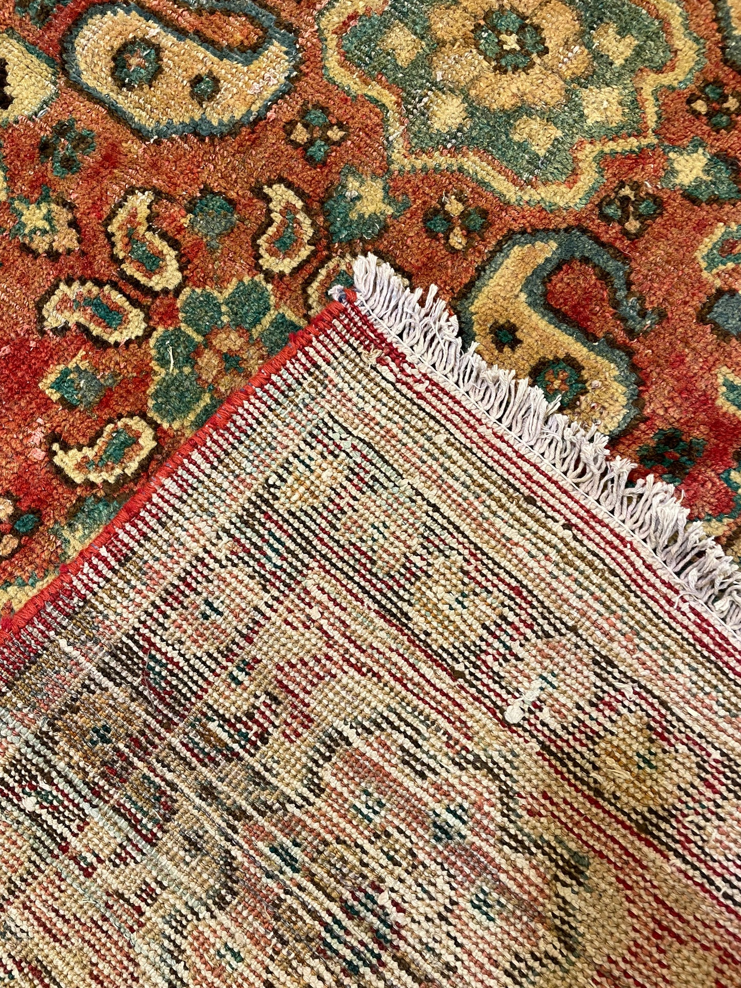 Hand-Knotted Wool Rug Mahal 7'8" x 10'10"