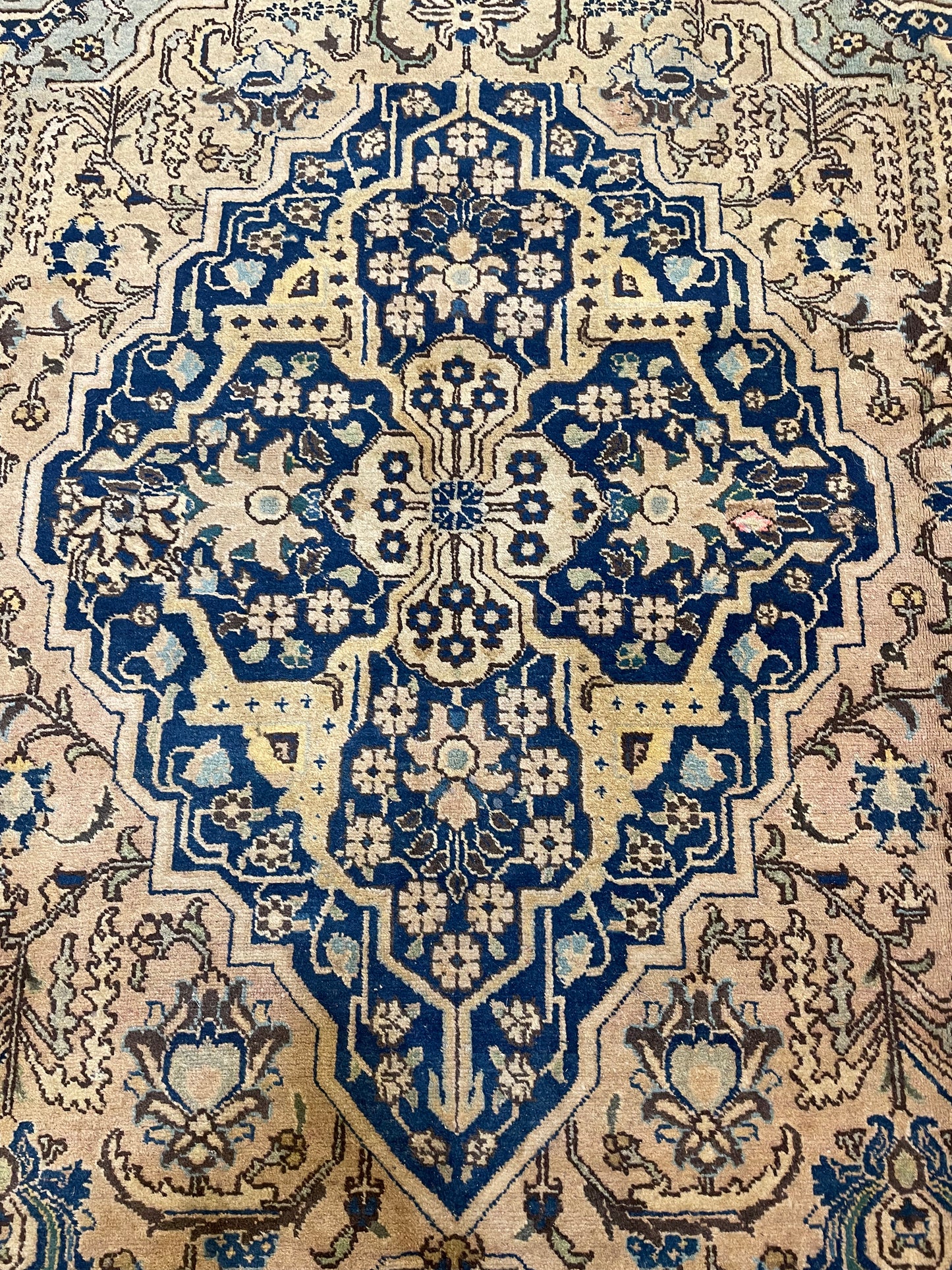 Hand-Knotted Wool Rug Tabriz 7'6" x 8'7"