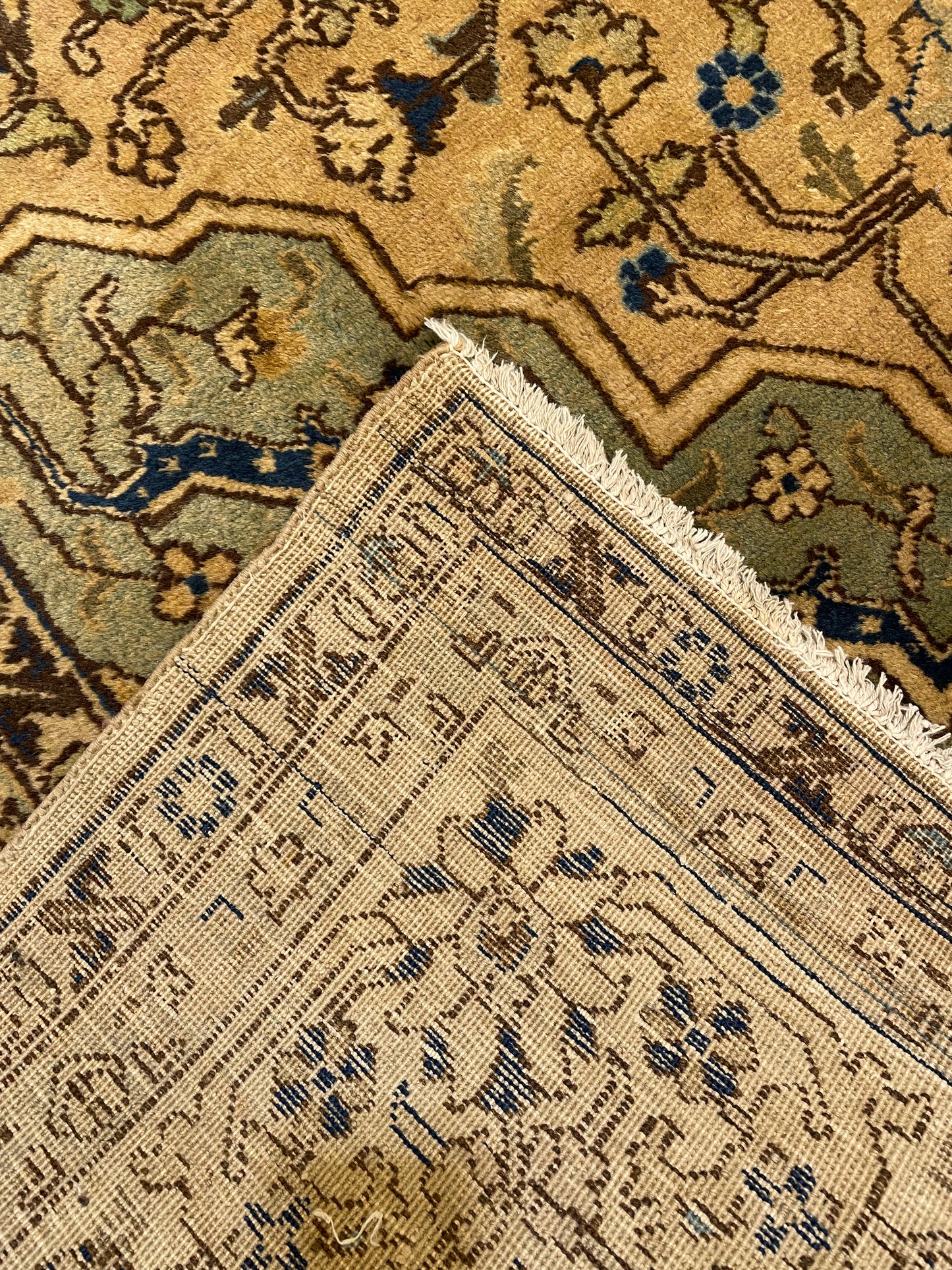 Hand-Knotted Wool Rug Tabriz 7'6" x 8'7"