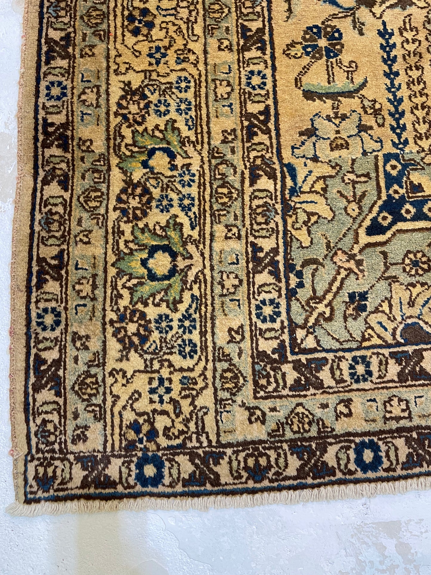 Hand-Knotted Wool Rug Tabriz 7'6" x 8'7"