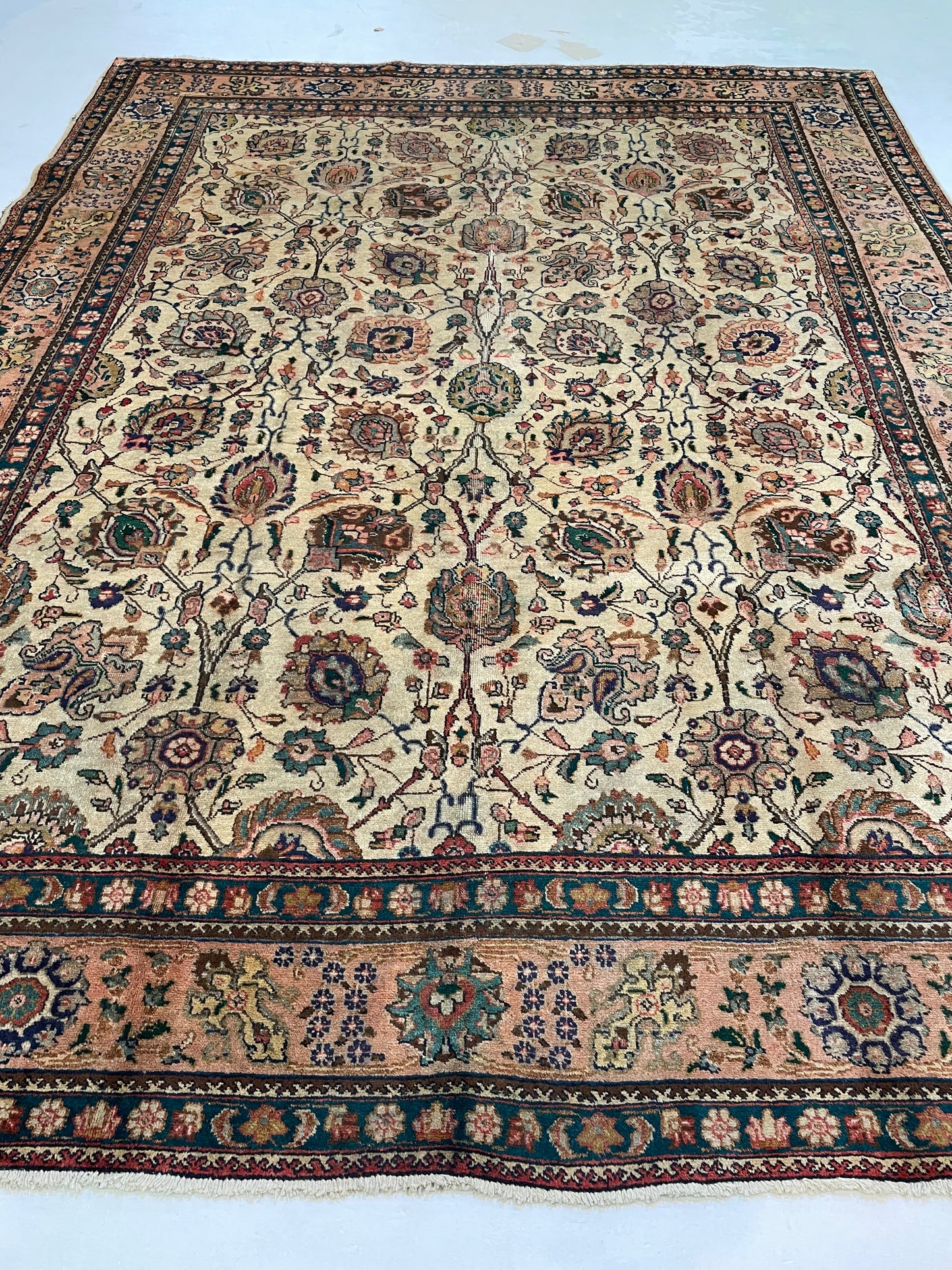 Hand-Knotted Wool Rug Tabriz 8'4" x 10'7"