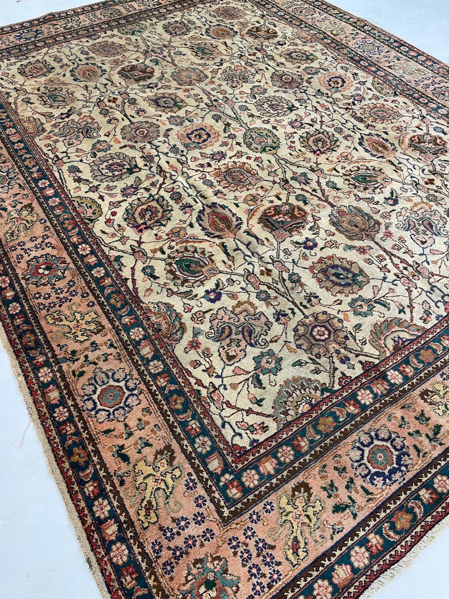 Hand-Knotted Wool Rug Tabriz 8'4" x 10'7"