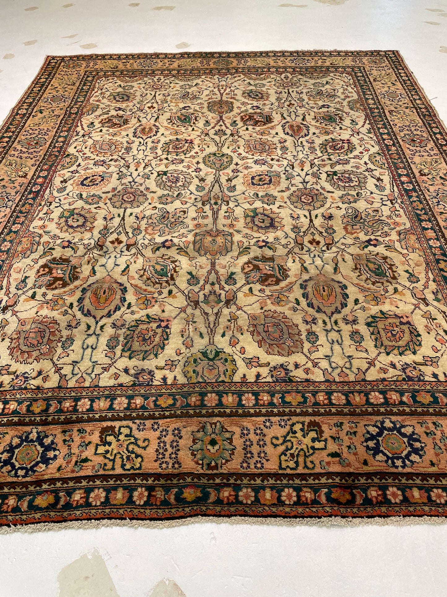 Hand-Knotted Wool Rug Tabriz 8'4" x 10'7"
