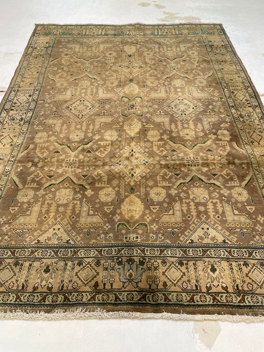 Hand-Knotted Wool Rug Tabriz 6'8" x 9'8"