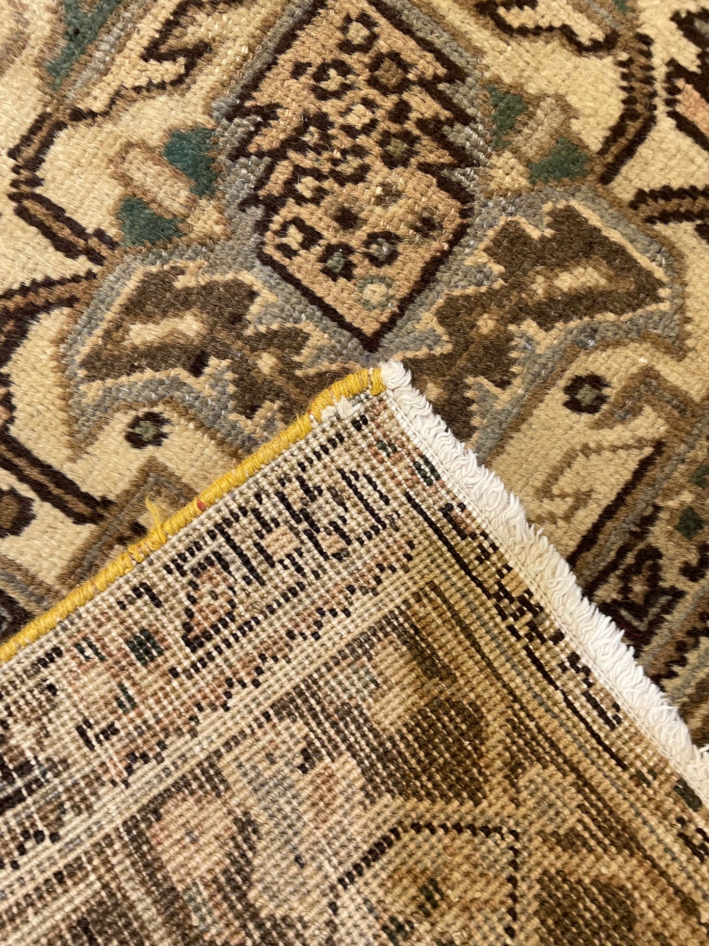 Hand-Knotted Wool Rug Heriz 7'10" x 10'10"
