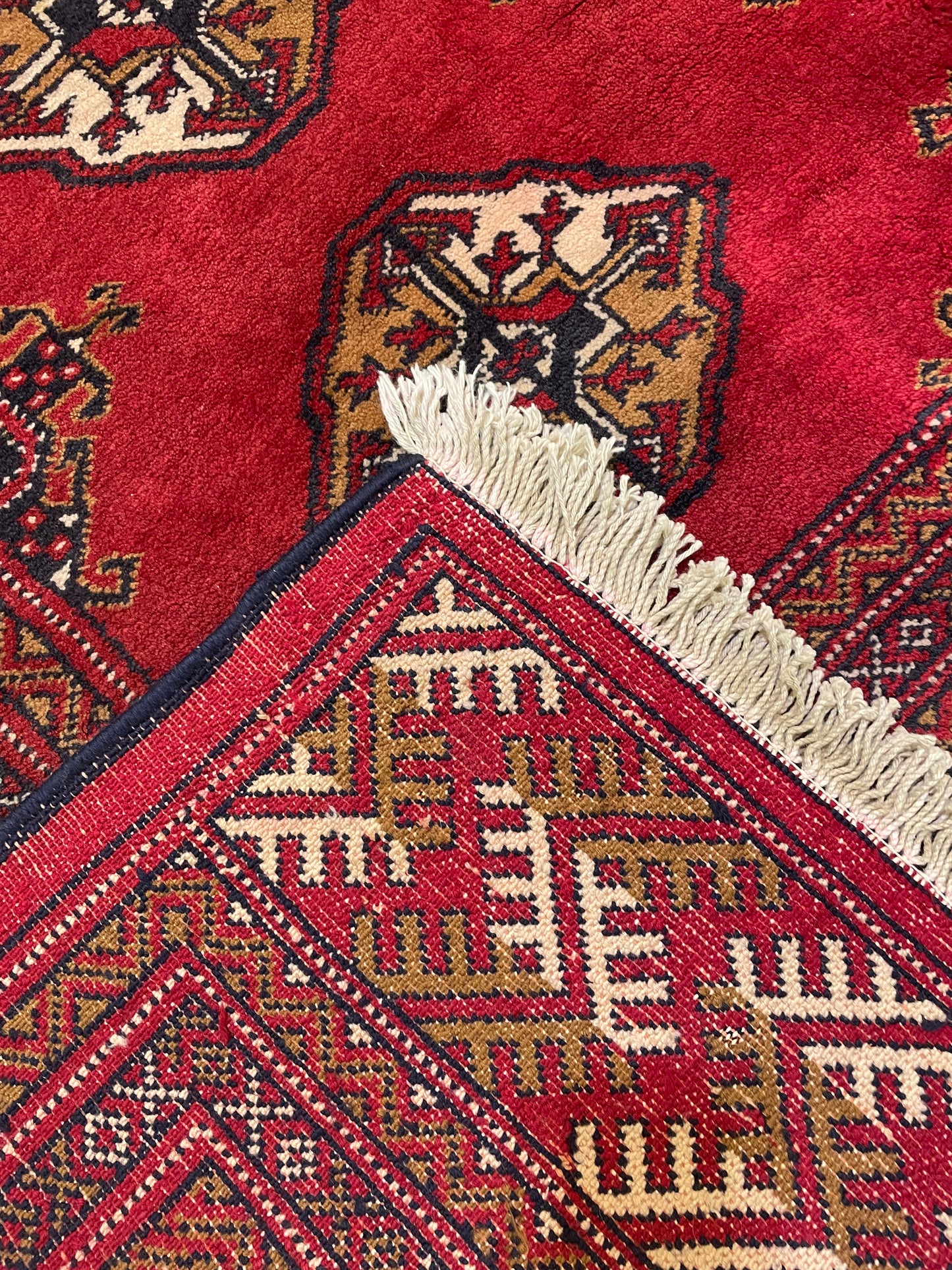 Hand-Knotted Wool Rug Persian Turkmen 10'3" x 12'6"