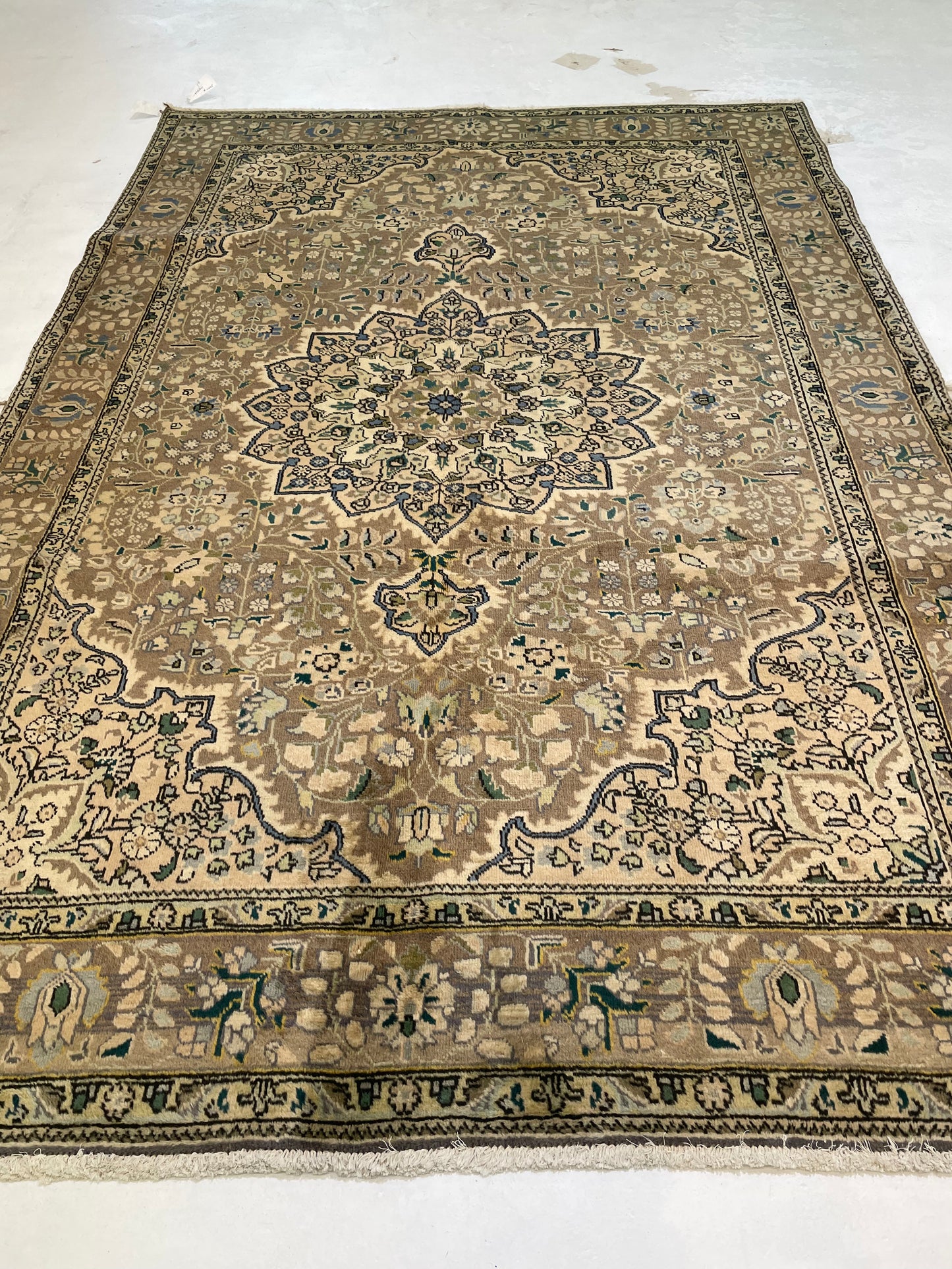 Hand-Knotted Wool Rug Tabriz 6'6" x 9'11"