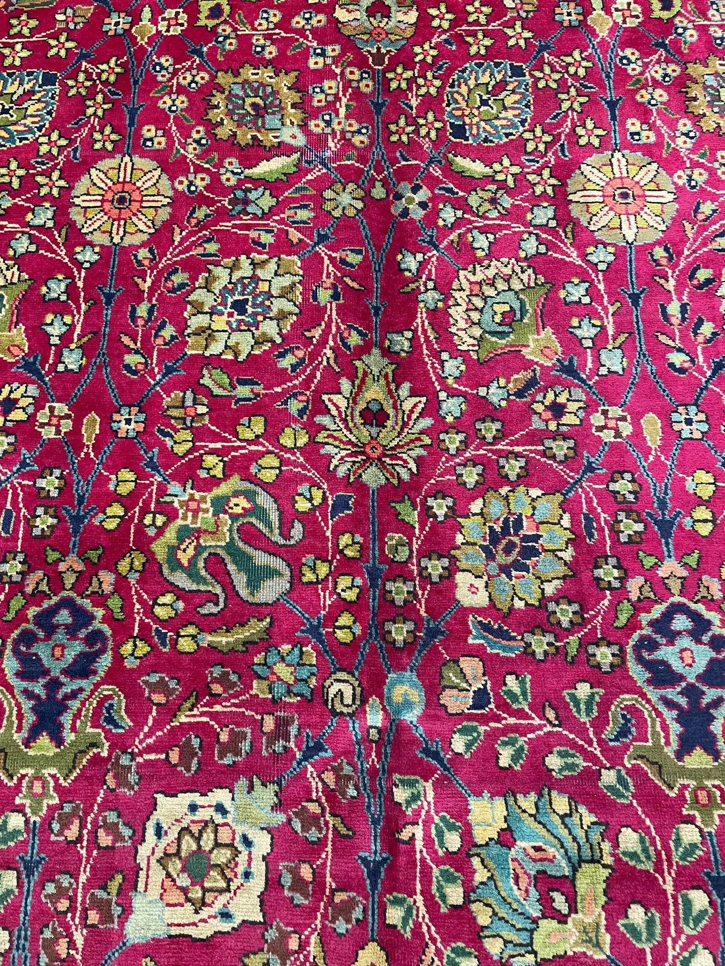 Hand-Knotted Wool Rug Tabriz 6'7" x 10'5"