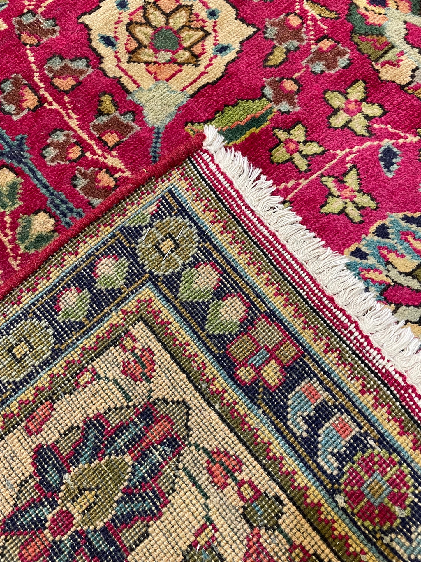 Hand-Knotted Wool Rug Tabriz 6'7" x 10'5"
