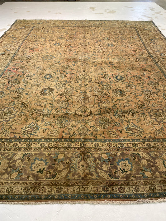 Hand-Knotted Wool Rug Tabriz 11'3" x 14'3"