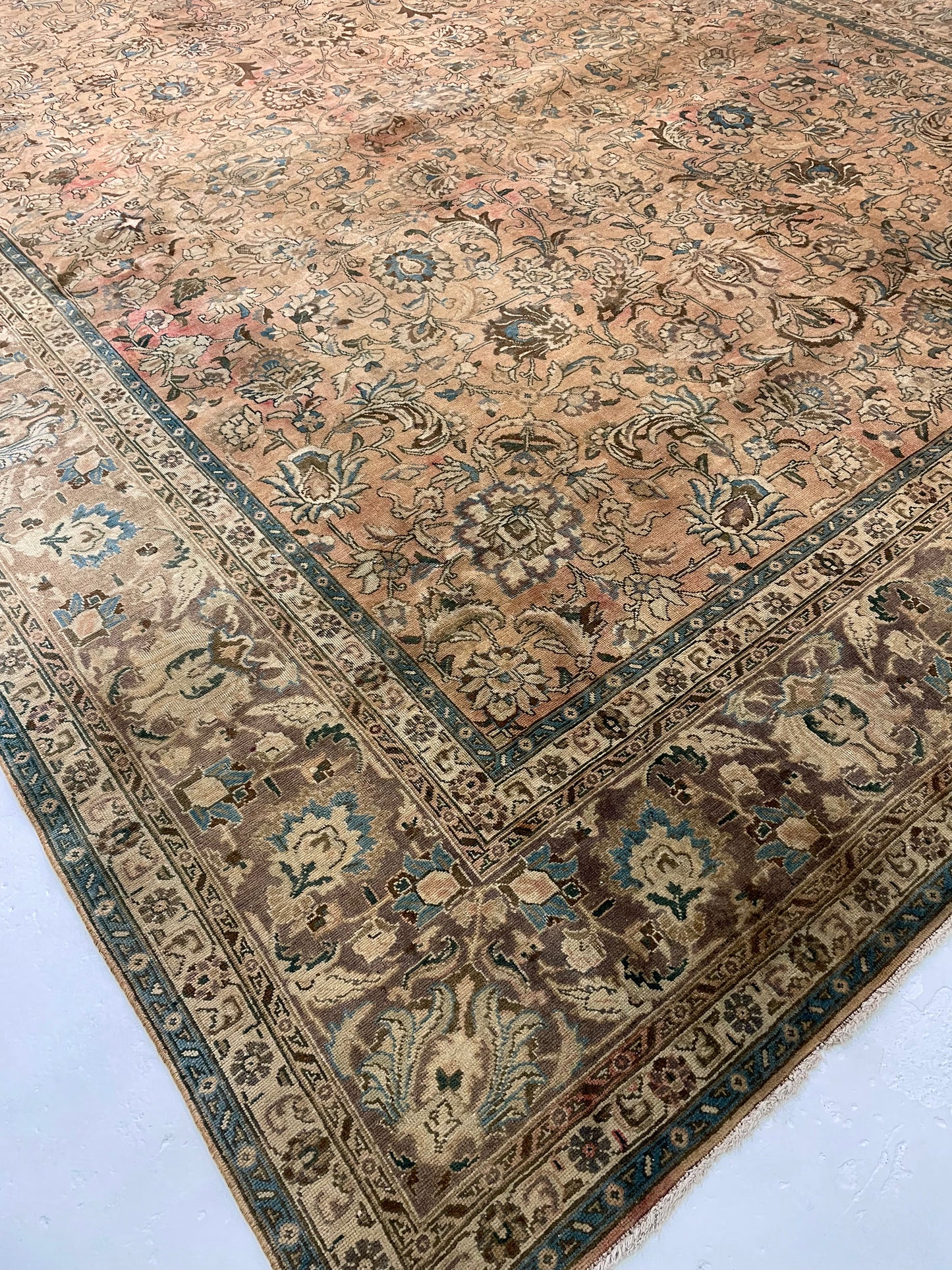 Hand-Knotted Wool Rug Tabriz 11'3" x 14'3"