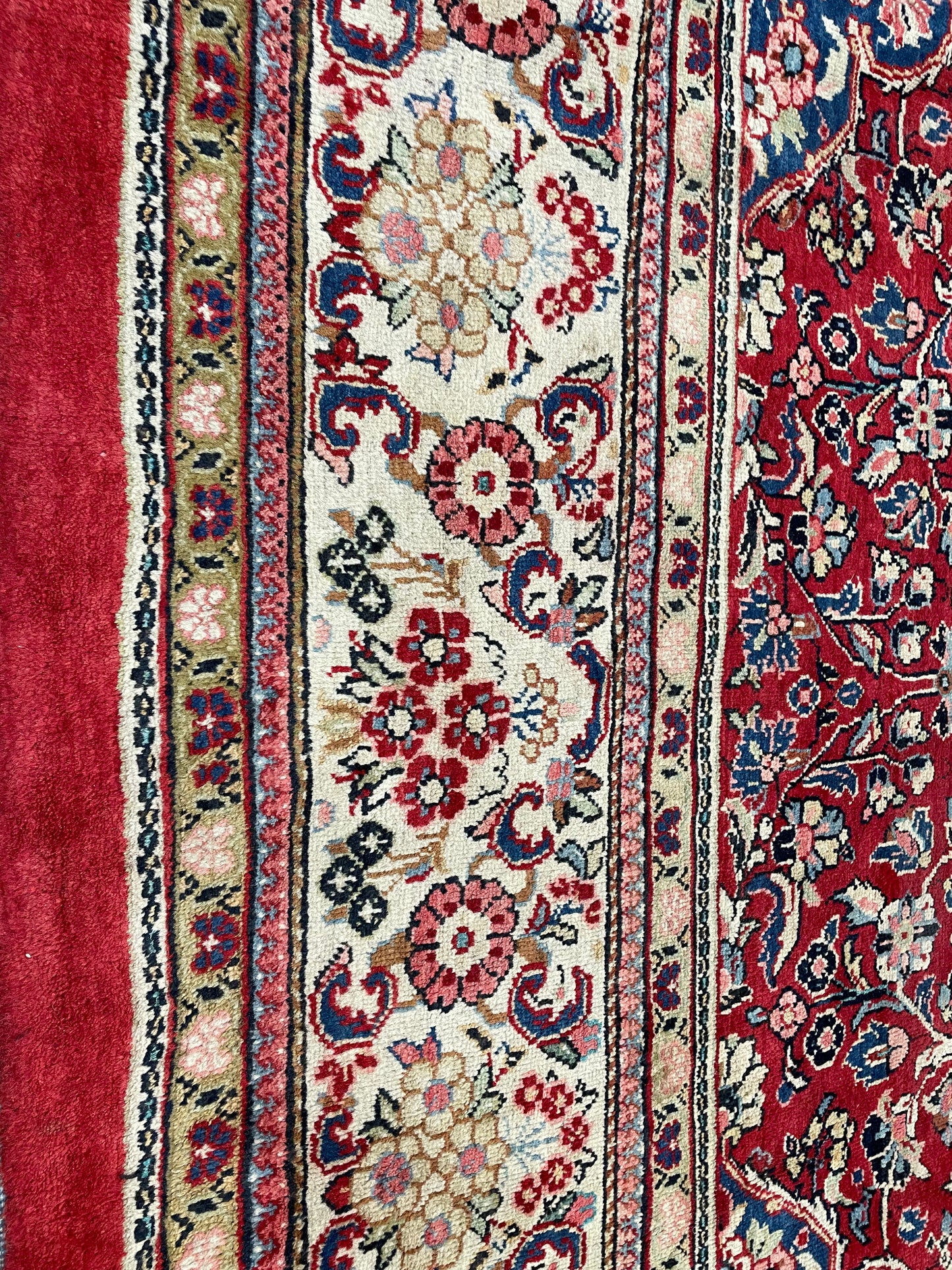 Hand-Knotted Wool Rug Mahal 10'5" x 12'10"