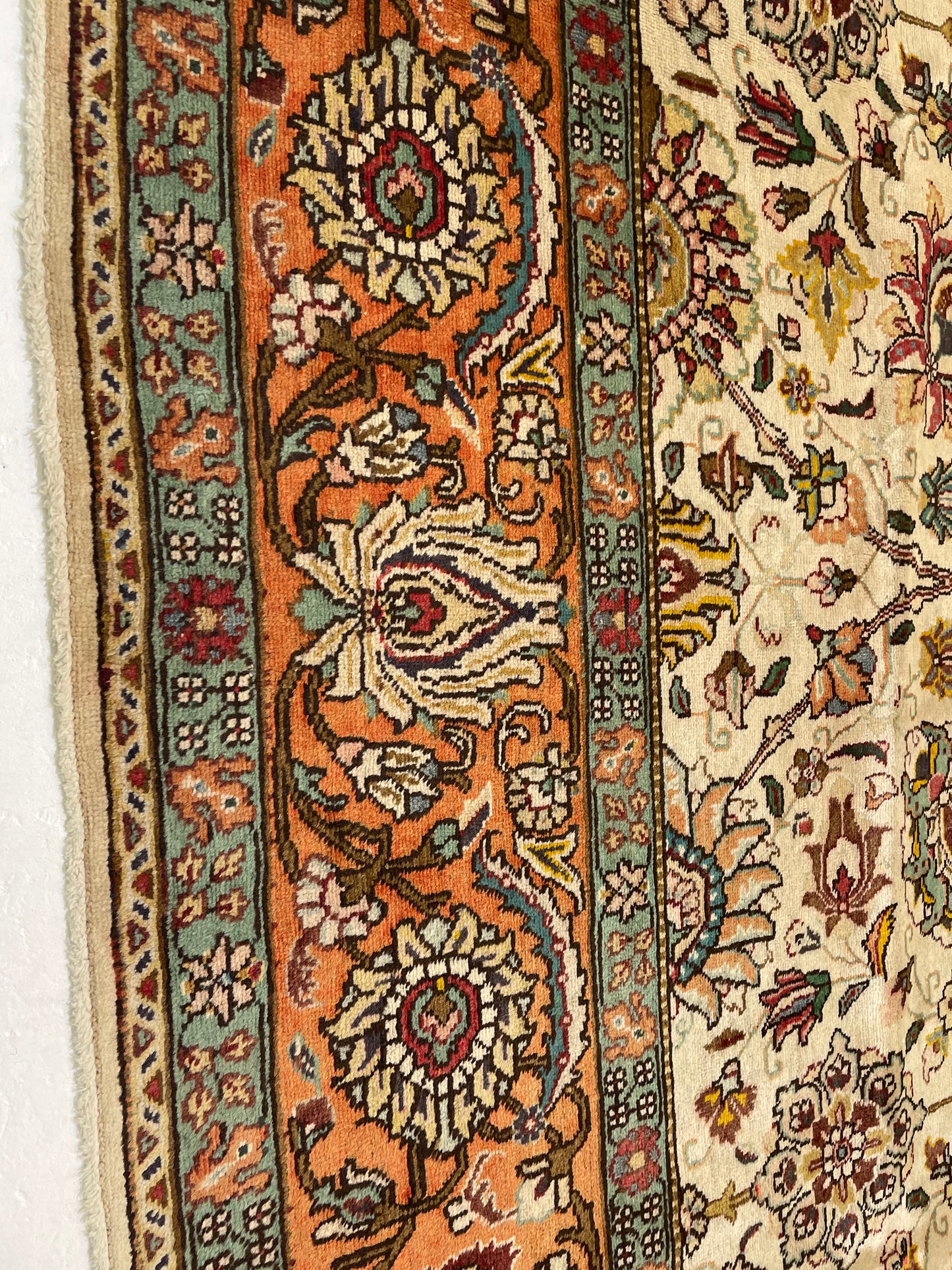 Hand-Knotted Wool Rug Tabriz 9'3" x 12'6"