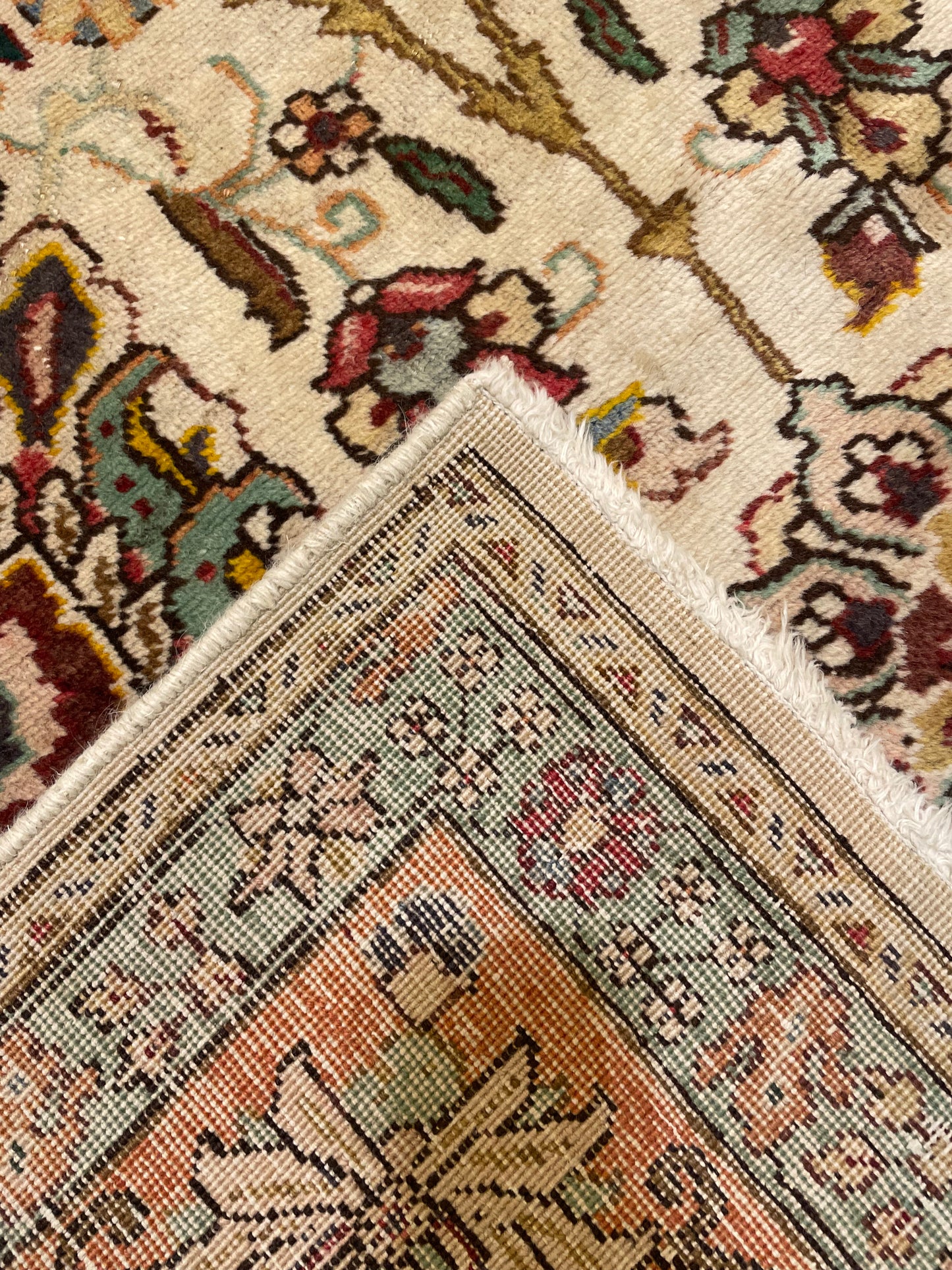 Hand-Knotted Wool Rug Tabriz 9'3" x 12'6"