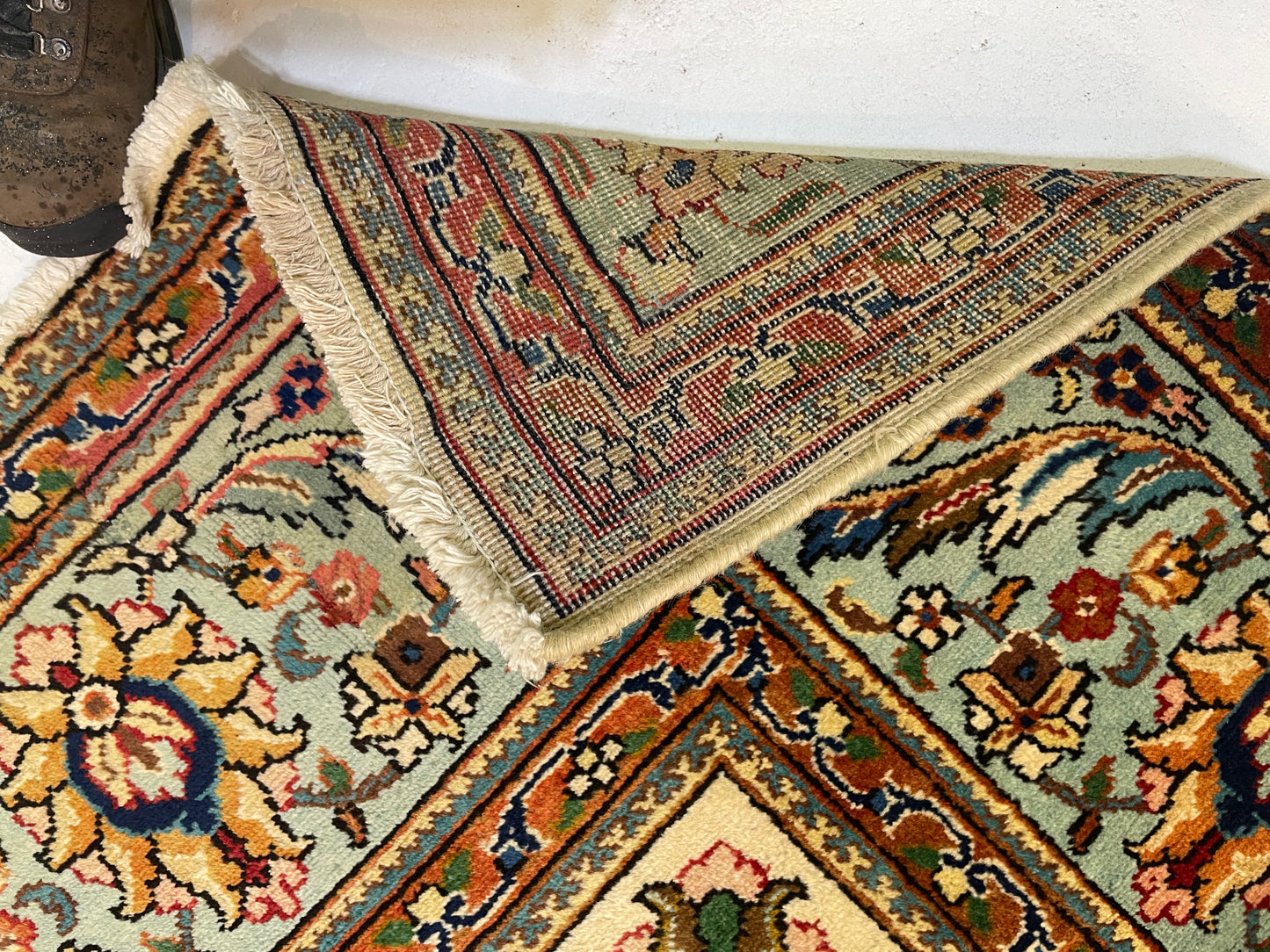 Hand-Knotted Wool Rug Tabriz 9'10" x 13'