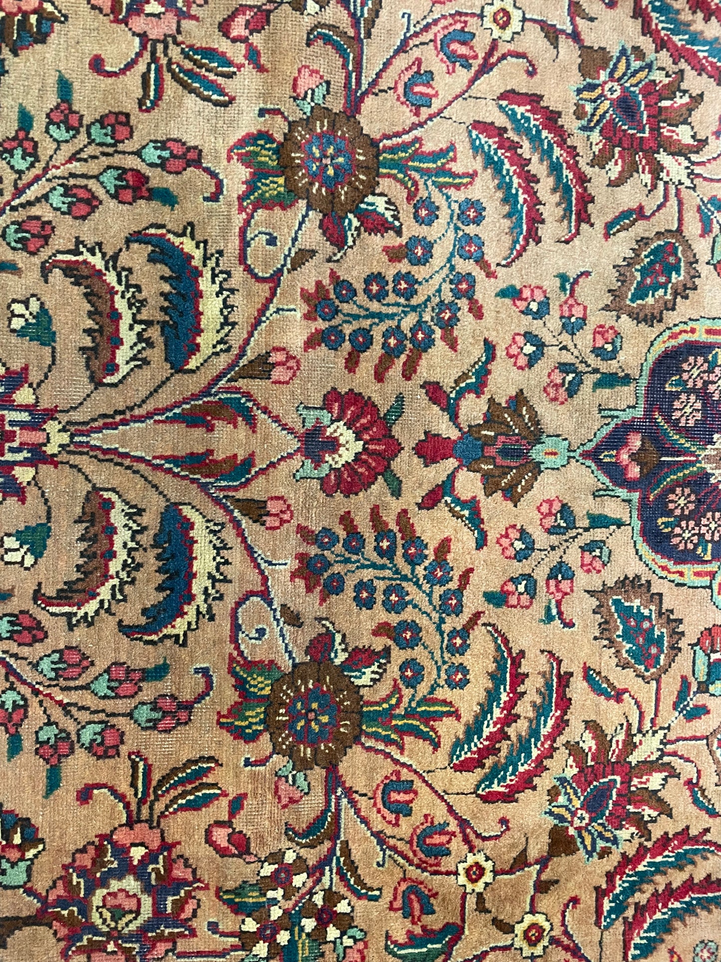 Hand-Knotted Wool Rug Tabriz 9'10" x 13'4"