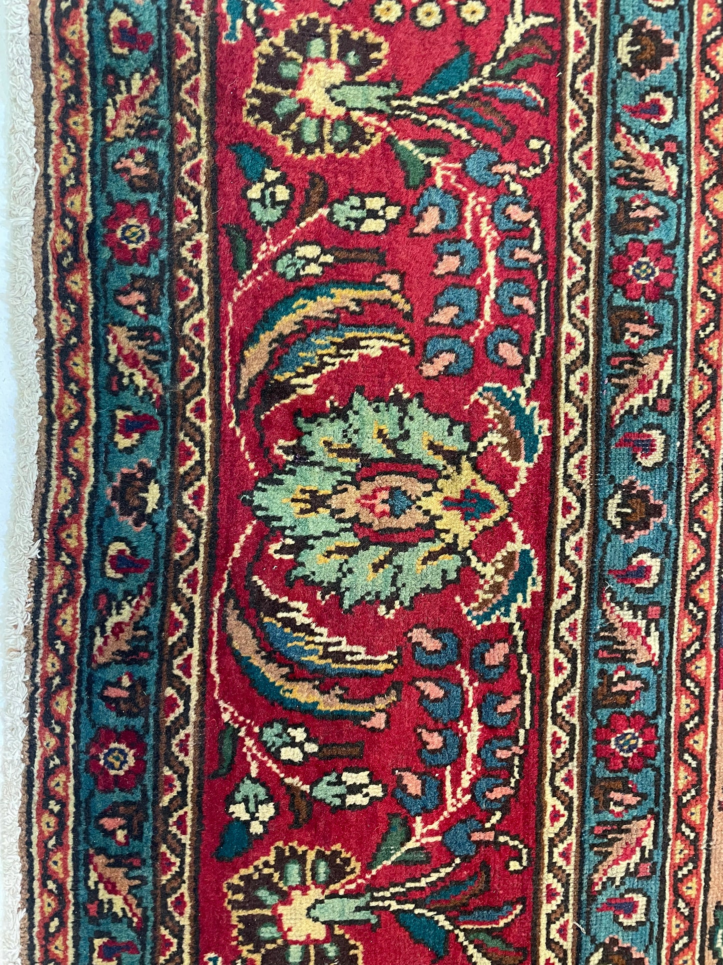Hand-Knotted Wool Rug Tabriz 9'10" x 13'4"