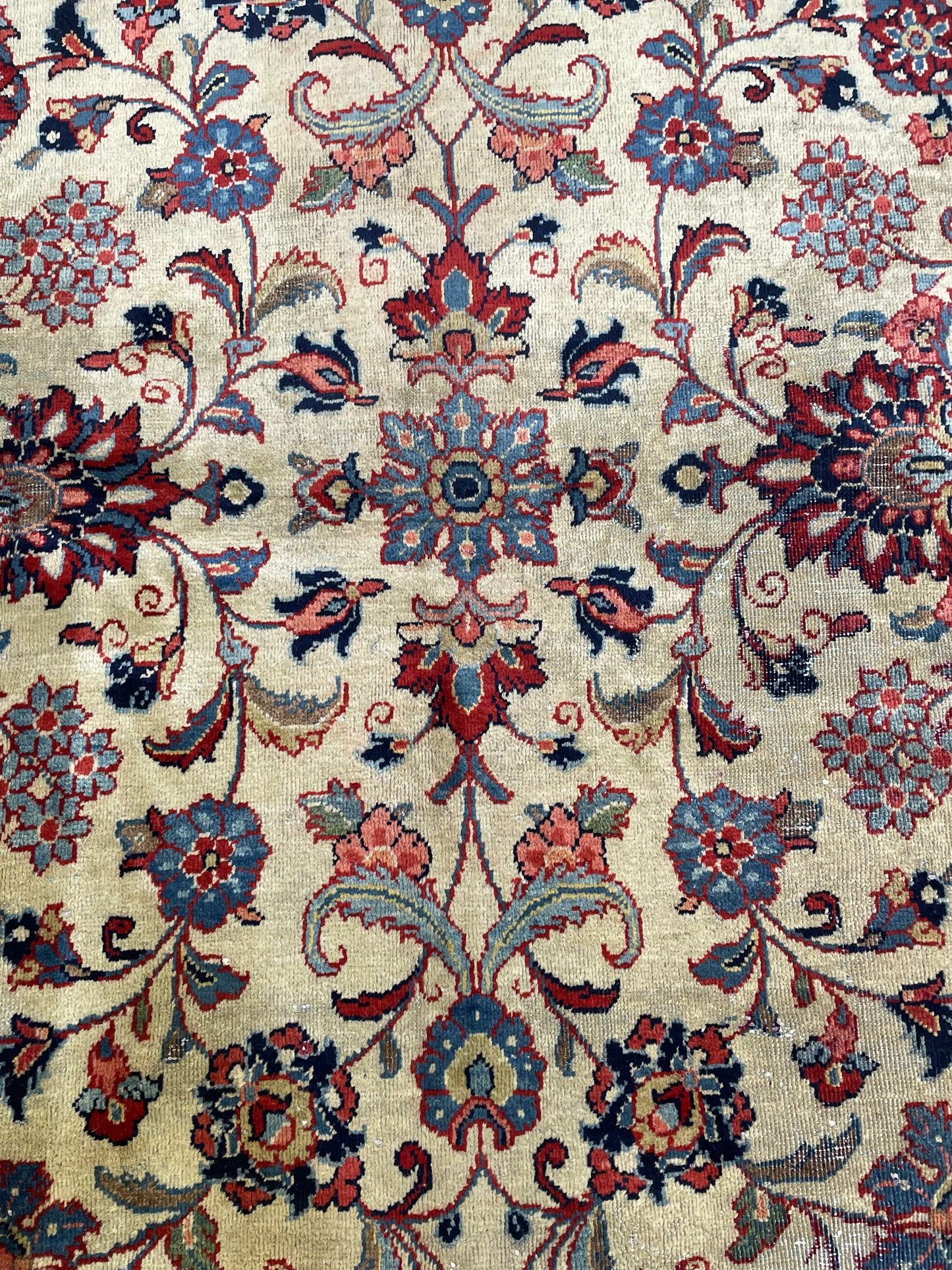 Hand-Knotted Wool Rug Mahal 8'7" x 12'6"