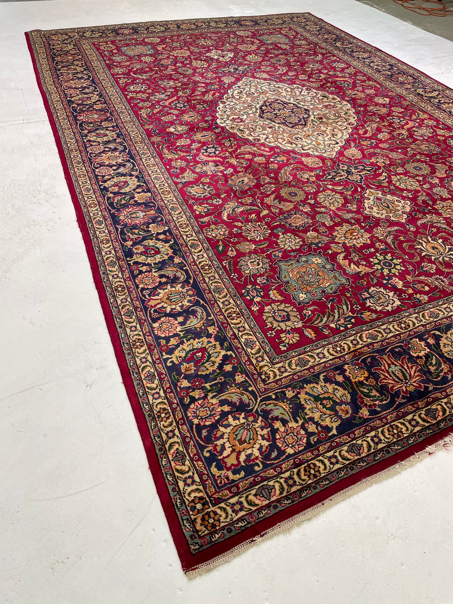 Hand-Knotted Wool Rug Tabriz 10'3" x 15'11"