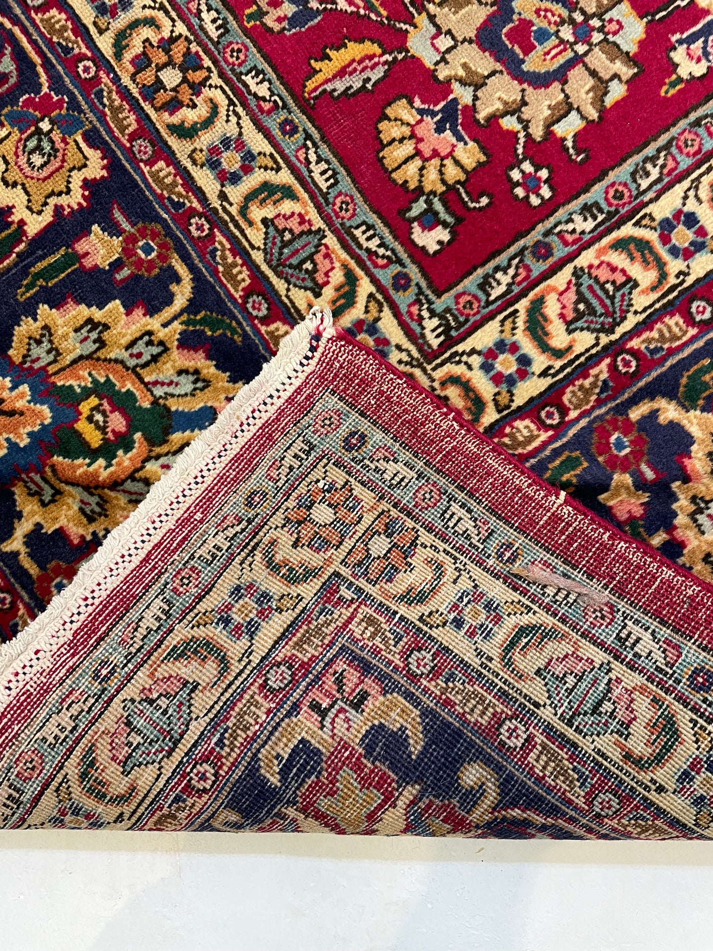 Hand-Knotted Wool Rug Tabriz 10'3" x 15'11"