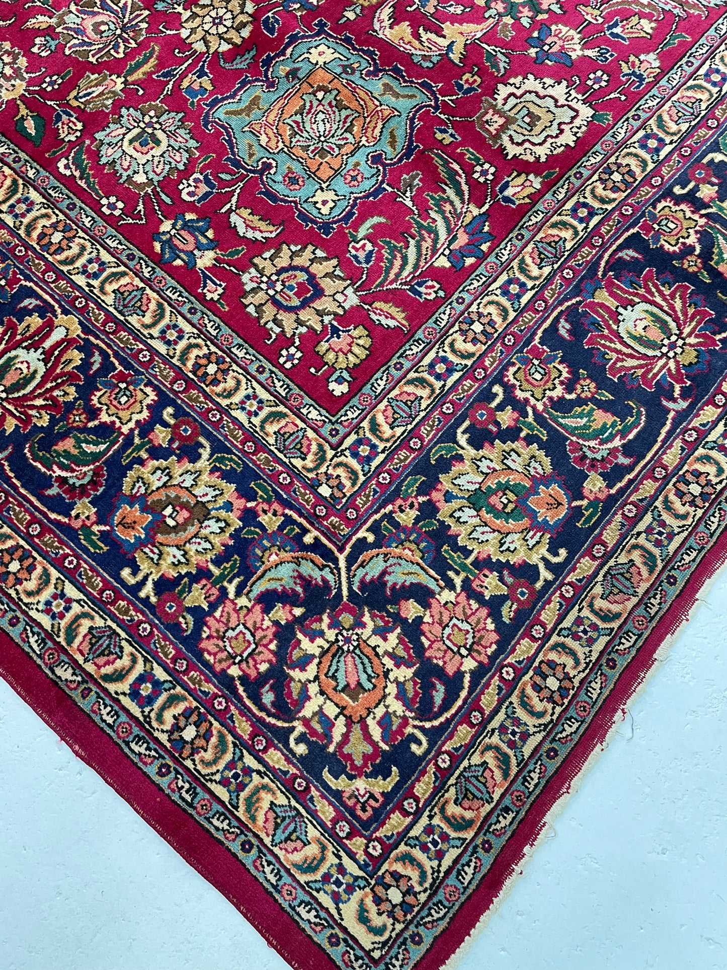 Hand-Knotted Wool Rug Tabriz 10'3" x 15'11"
