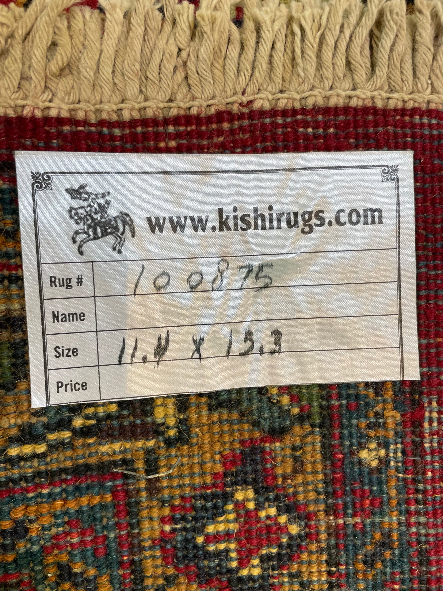 Hand-Knotted Wool Rug Tabriz Signed 11'4" x 15'3"