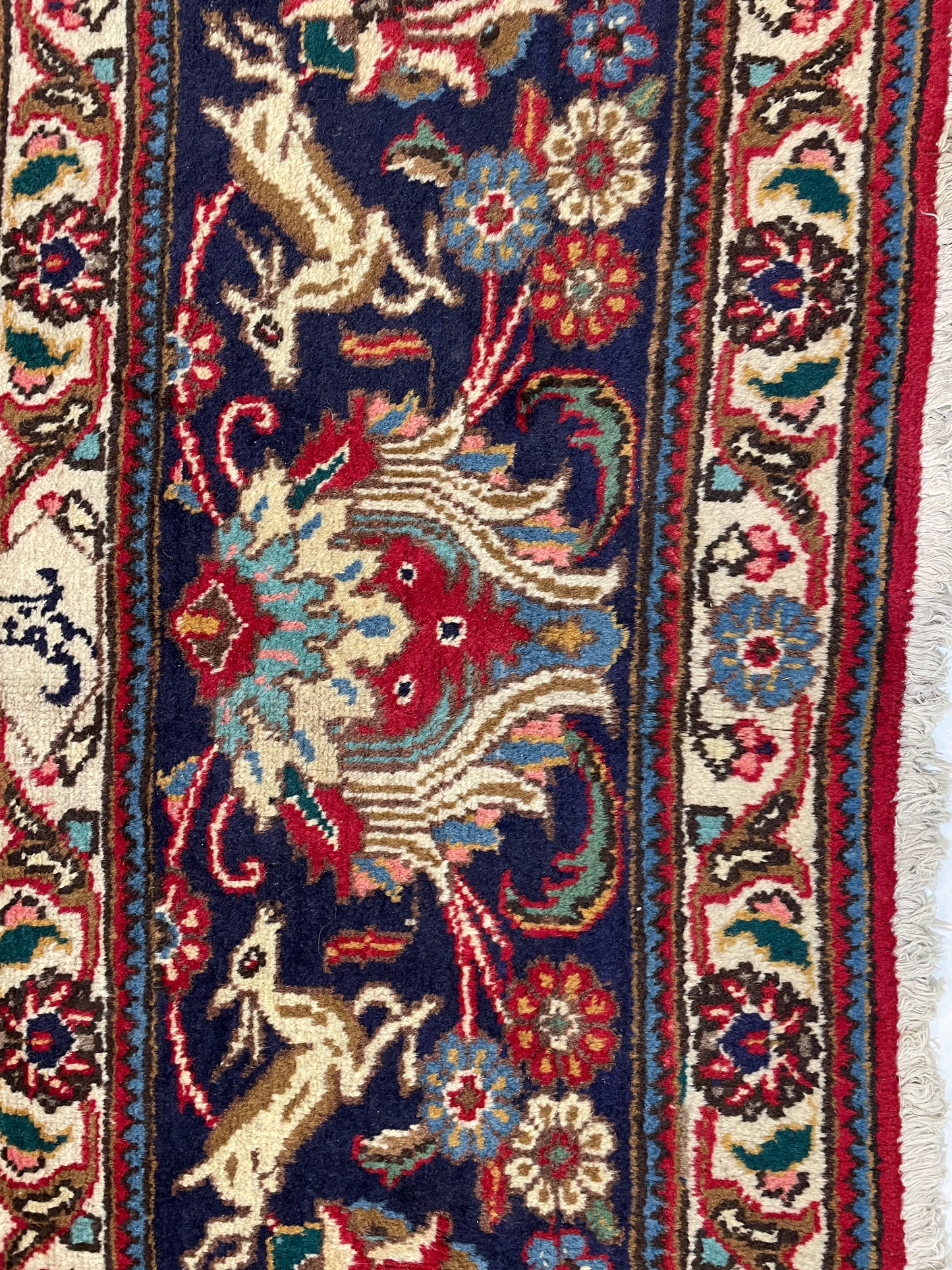 Hand-Knotted Wool Rug Tabriz Signed 11'2" x 14'5"