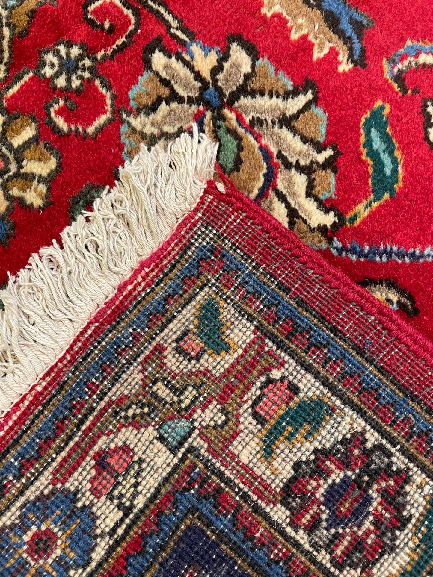 Hand-Knotted Wool Rug Tabriz Signed 11'2" x 14'5"