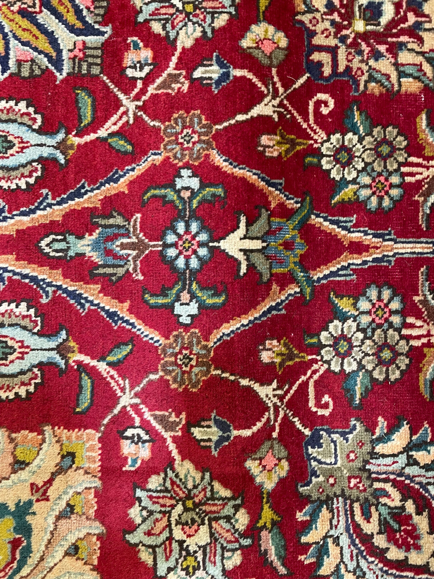 Hand-Knotted Wool Rug Tabriz 11'5" x 16'