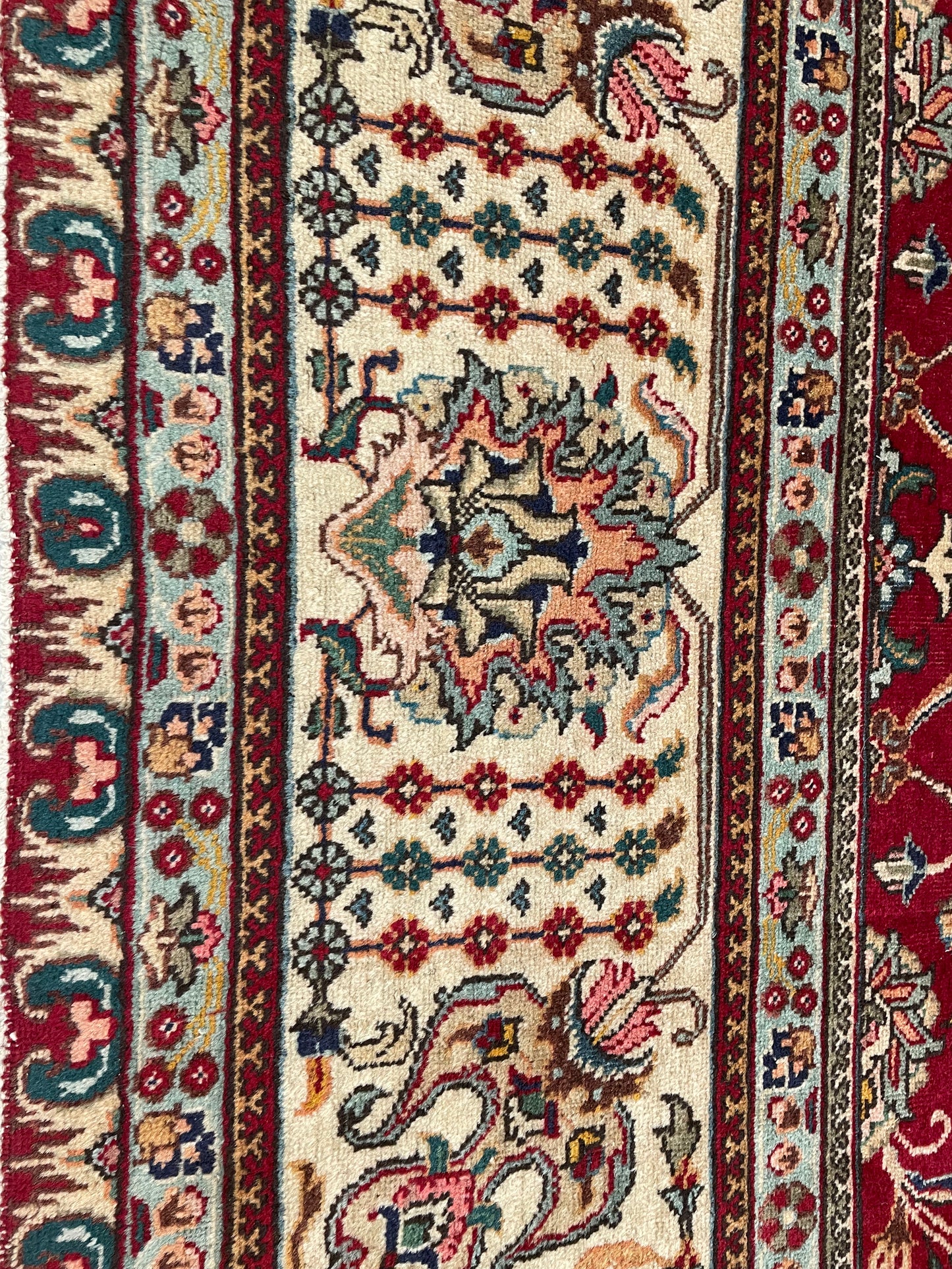 Hand-Knotted Wool Rug Tabriz 11'5" x 16'