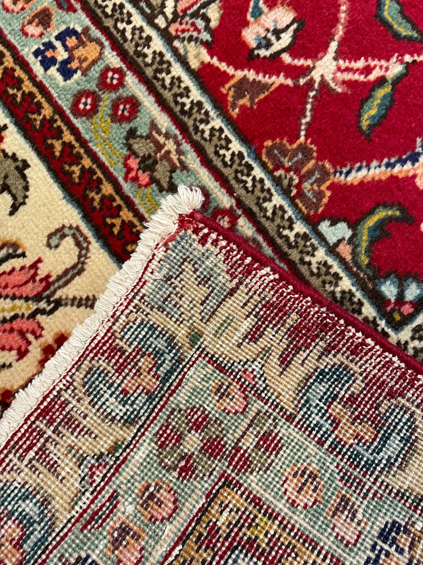Hand-Knotted Wool Rug Tabriz 11'5" x 16'