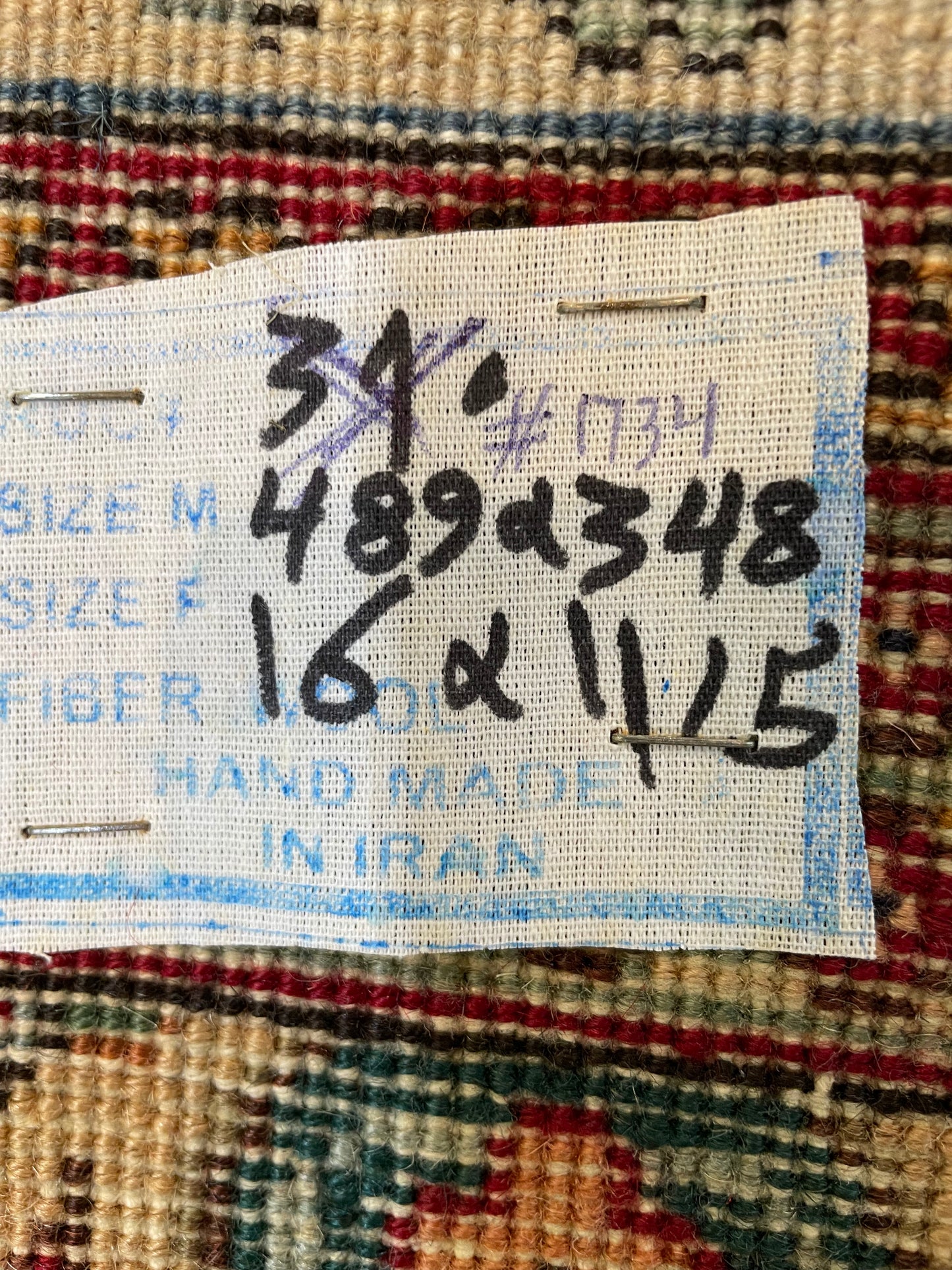 Hand-Knotted Wool Rug Tabriz 11'5" x 16'