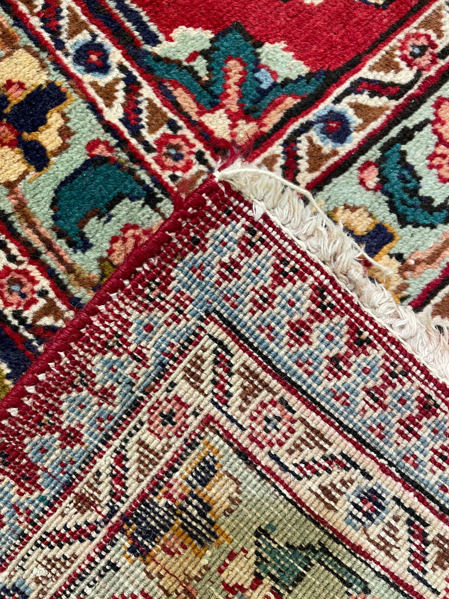 Hand-Knotted Wool Rug Tabriz Signed 9'10" x 16'
