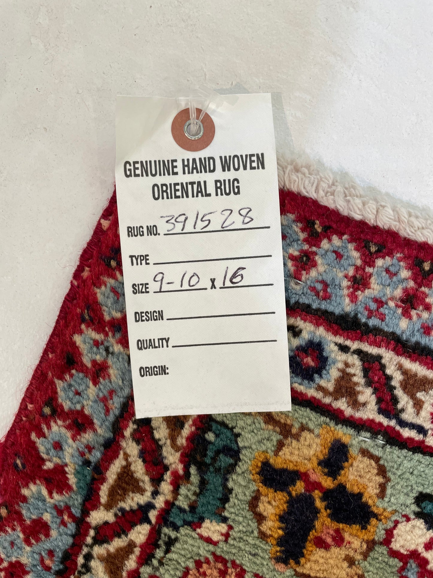 Hand-Knotted Wool Rug Tabriz Signed 9'10" x 16'