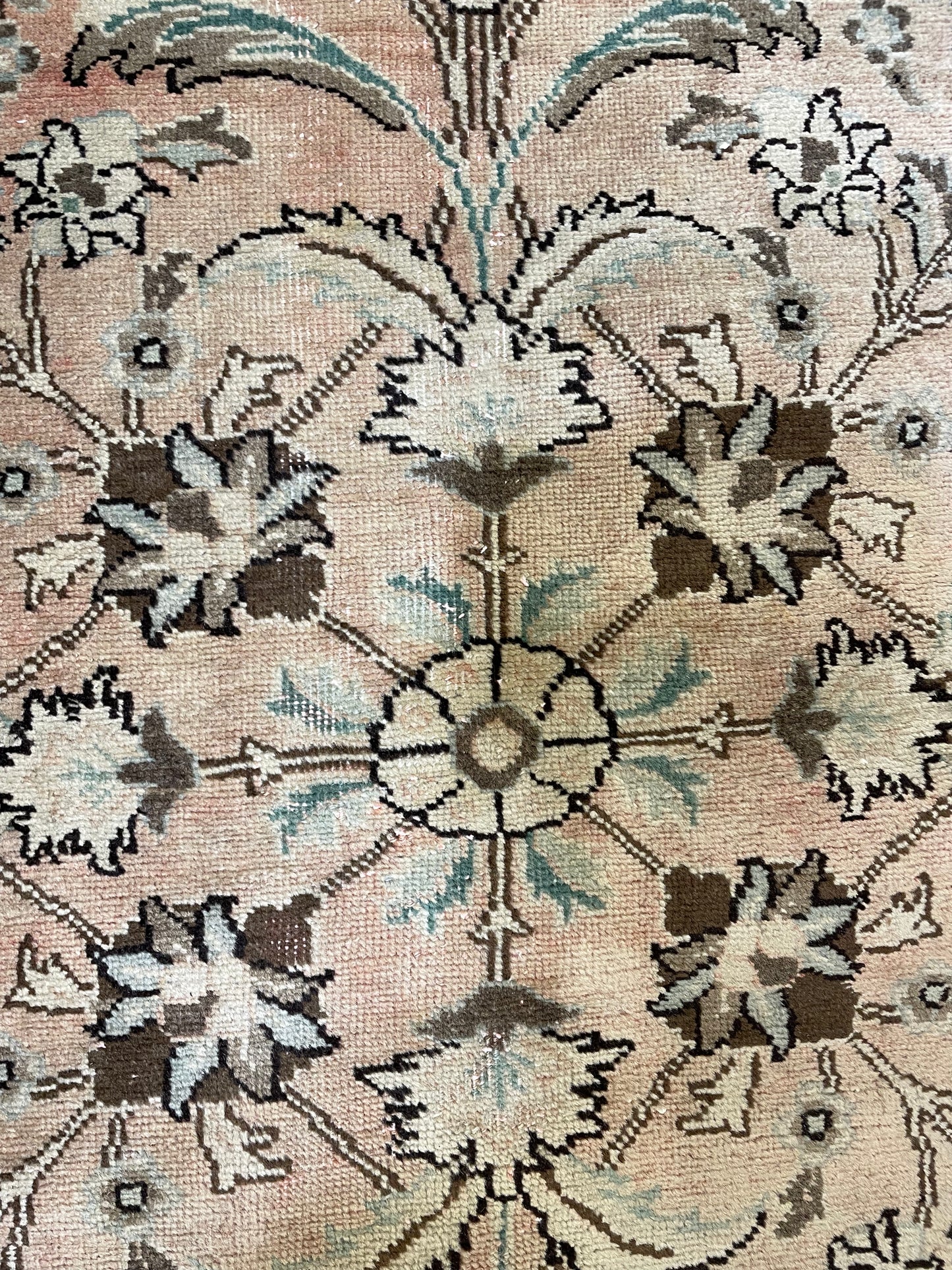 Hand-Knotted Wool Rug Tabriz Signed 9'10" x 15'4"