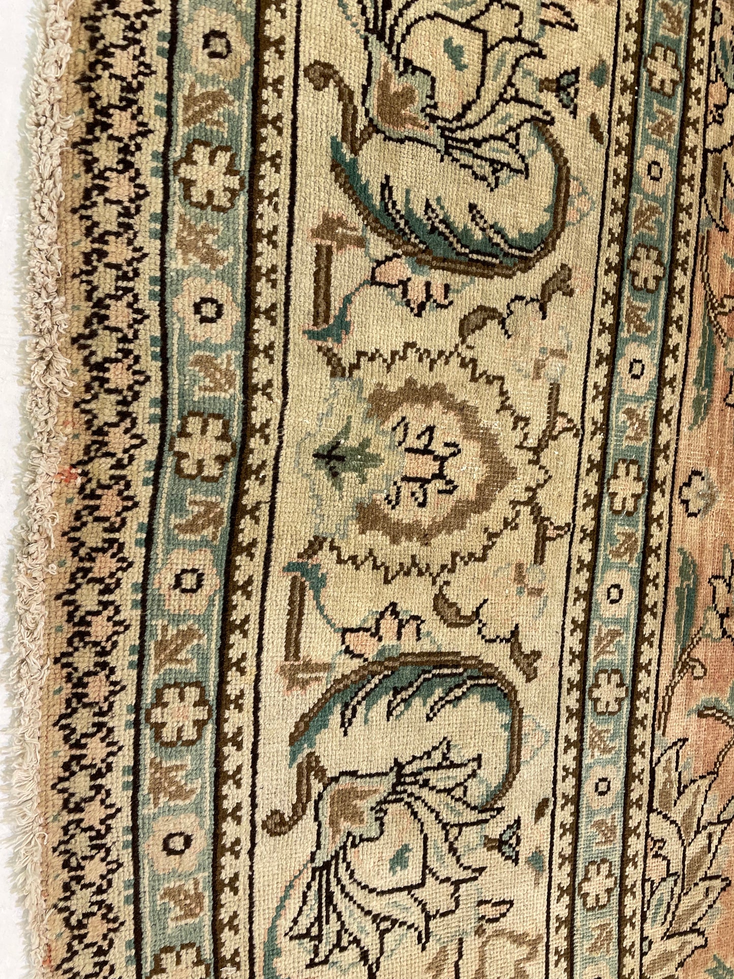 Hand-Knotted Wool Rug Tabriz Signed 9'10" x 15'4"