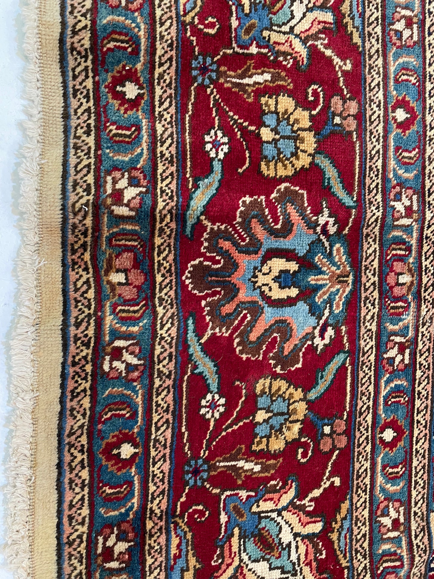 Hand-Knotted Wool Rug Tabriz 9'10" x 15'9"