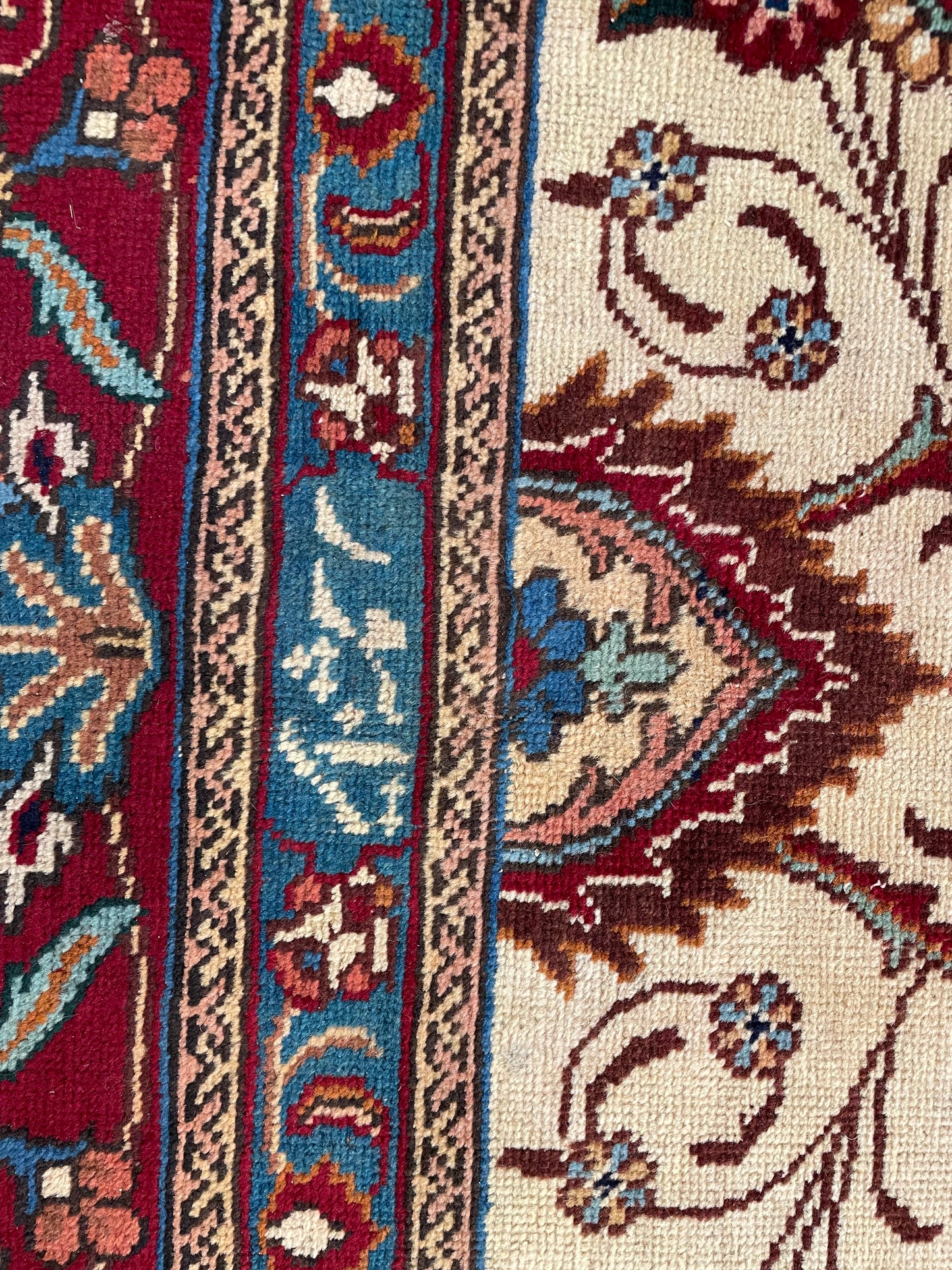 Hand-Knotted Wool Rug Tabriz 9'10" x 15'9"