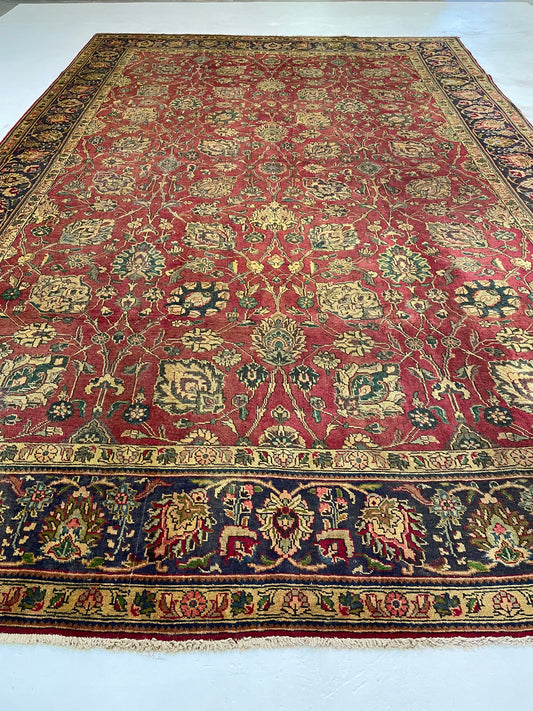 Hand-Knotted Wool Rug Tabriz 10'3" x 15'8"