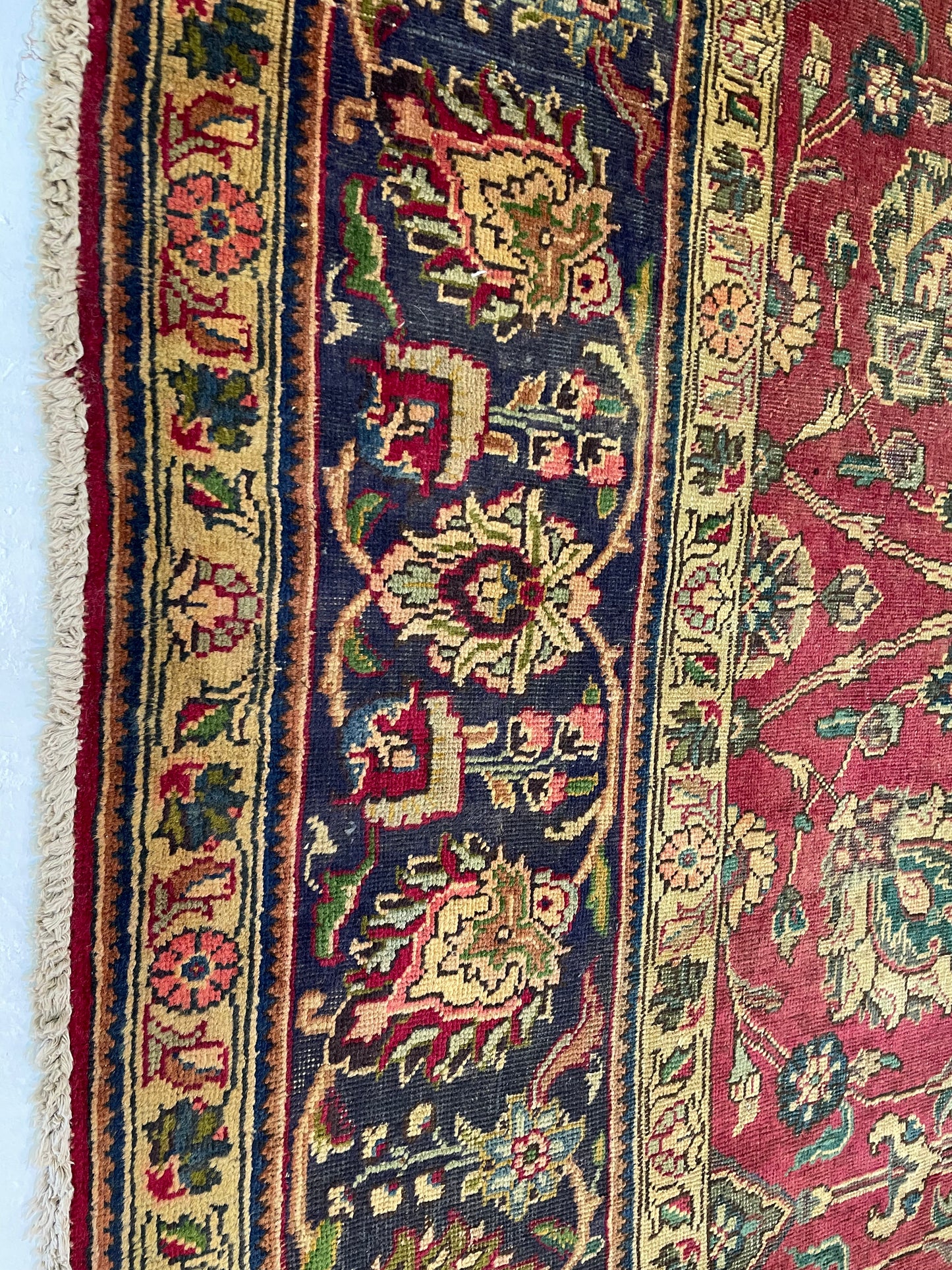 Hand-Knotted Wool Rug Tabriz 10'3" x 15'8"