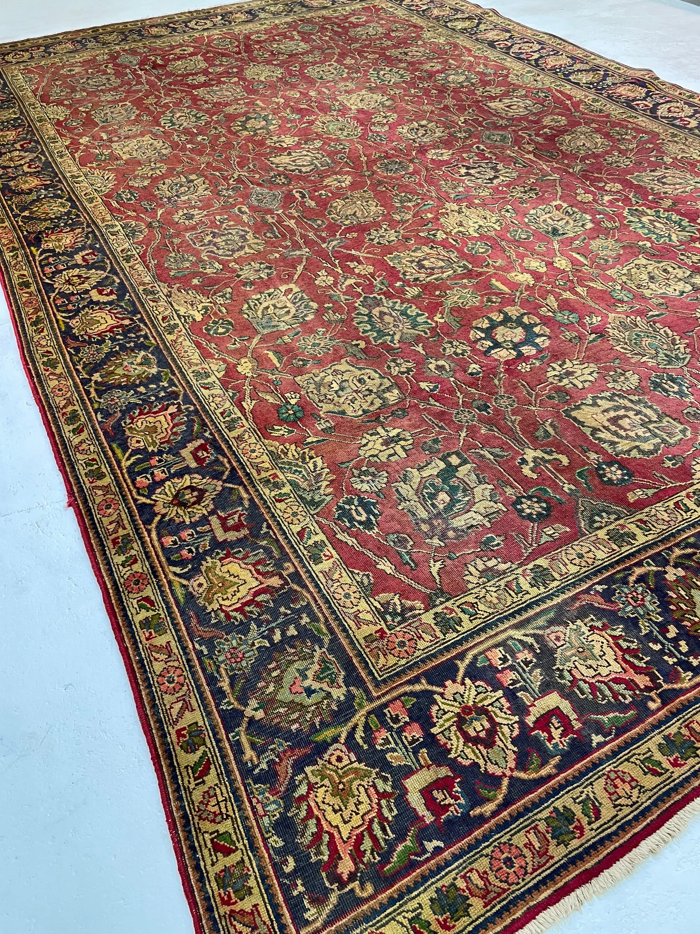 Hand-Knotted Wool Rug Tabriz 10'3" x 15'8"