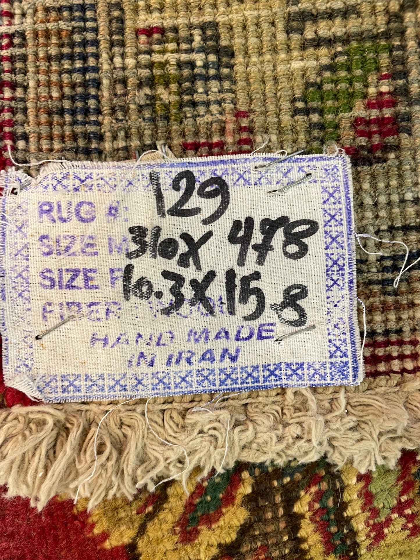 Hand-Knotted Wool Rug Tabriz 10'3" x 15'8"