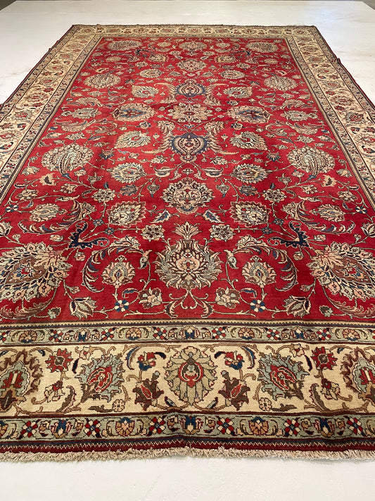 Hand-Knotted Wool Rug Tabriz 9'8" x 16'3"