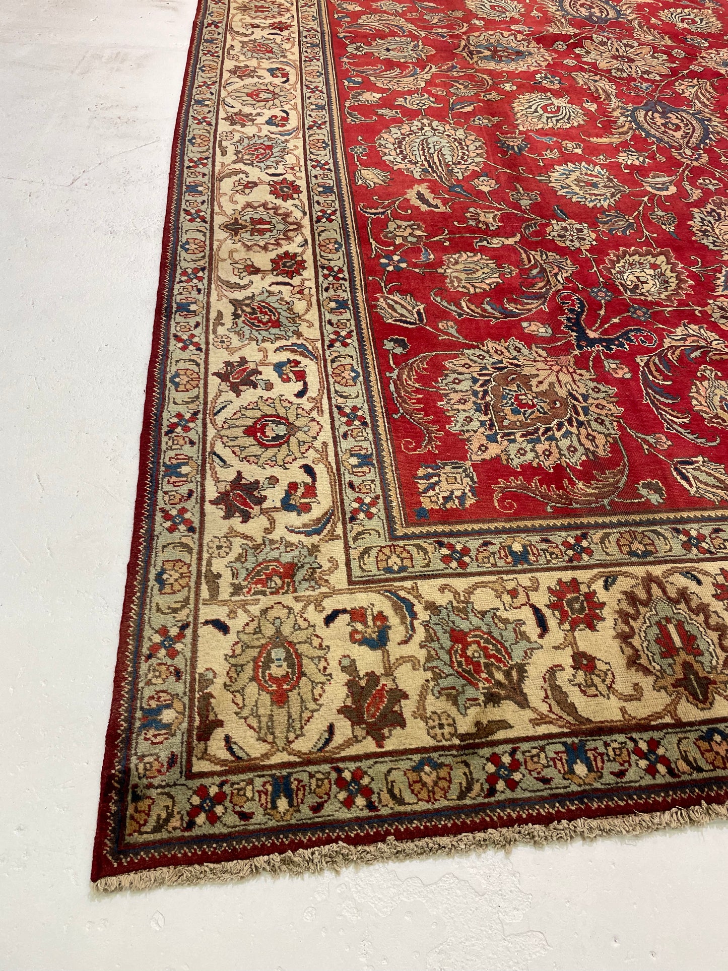 Hand-Knotted Wool Rug Tabriz 9'8" x 16'3"