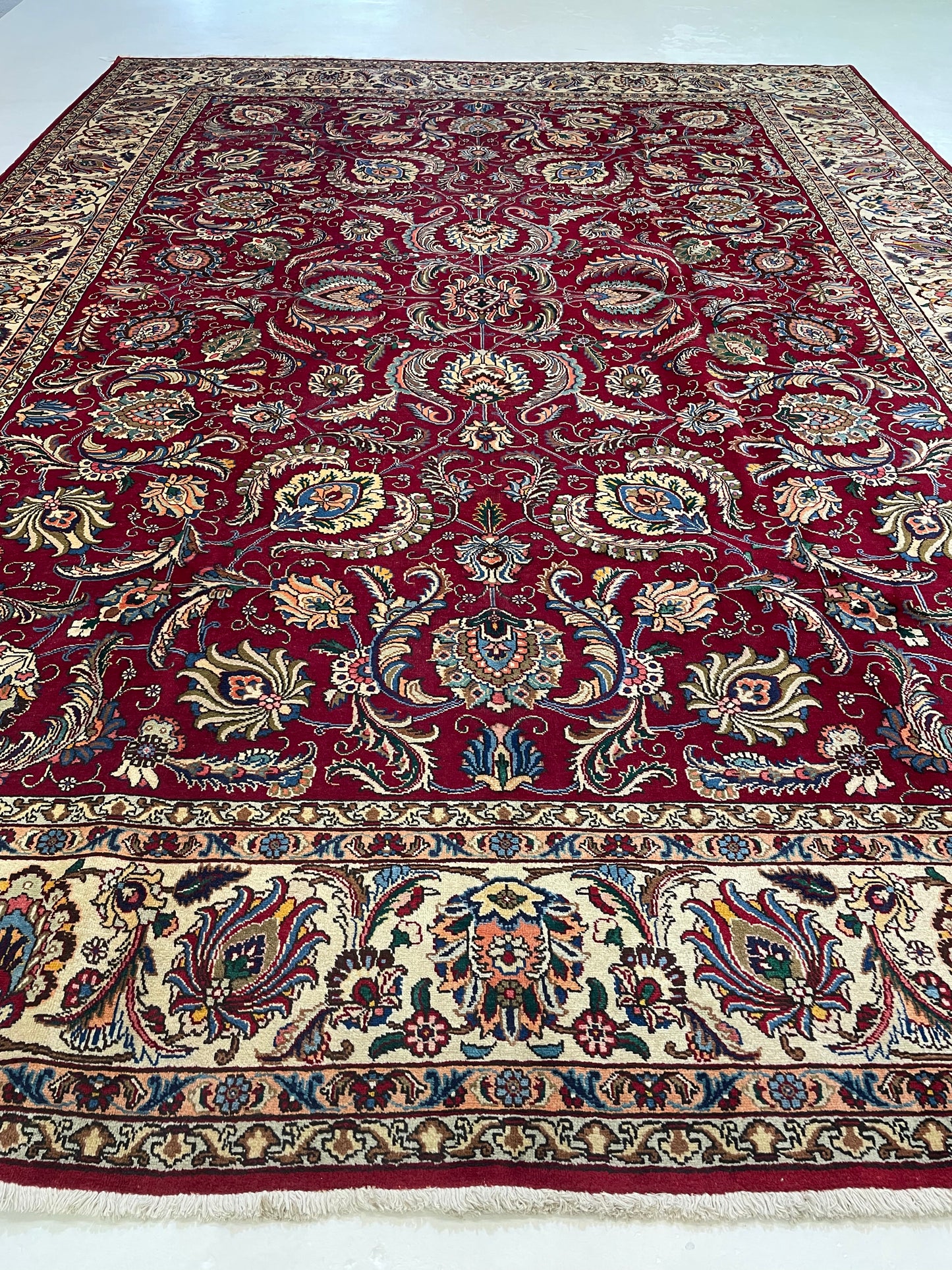 Hand-Knotted Wool Rug Tabriz 11' x 15'2"